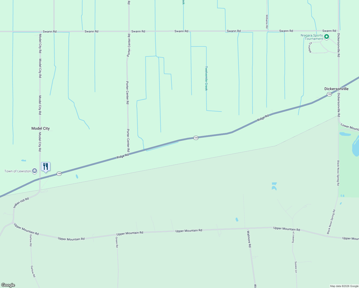 map of restaurants, bars, coffee shops, grocery stores, and more near 1760 Ridge Road in Lewiston