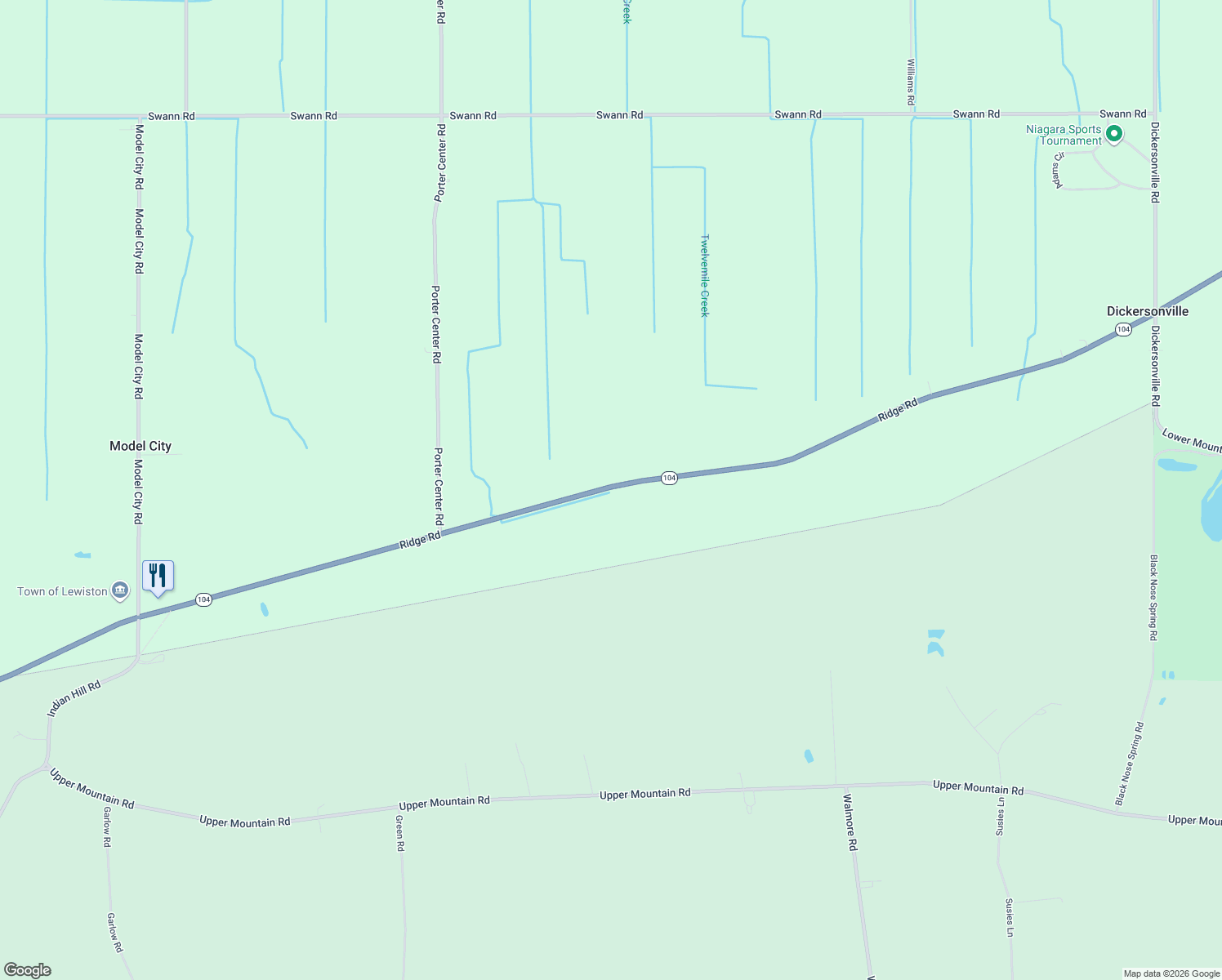 map of restaurants, bars, coffee shops, grocery stores, and more near 1760 Ridge Road in Lewiston
