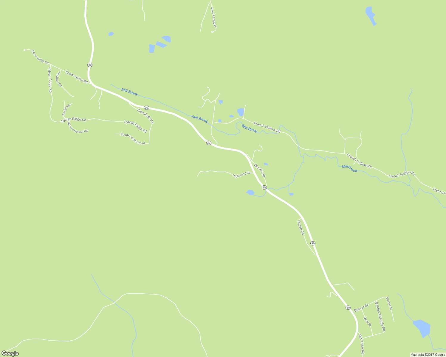 map of restaurants, bars, coffee shops, grocery stores, and more near 23 Highwood Road in Winhall