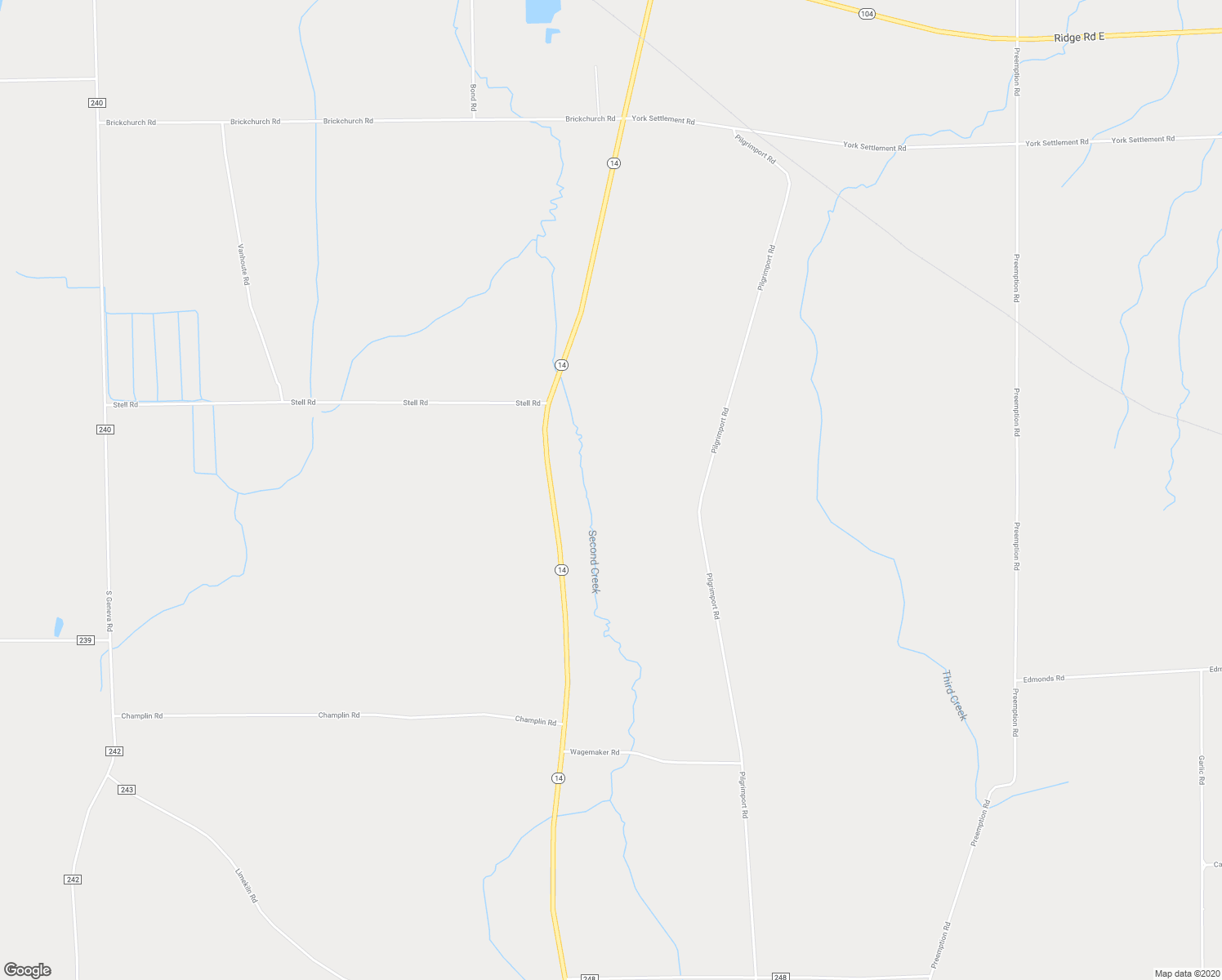 map of restaurants, bars, coffee shops, grocery stores, and more near 5036 South Route 14 in Sodus