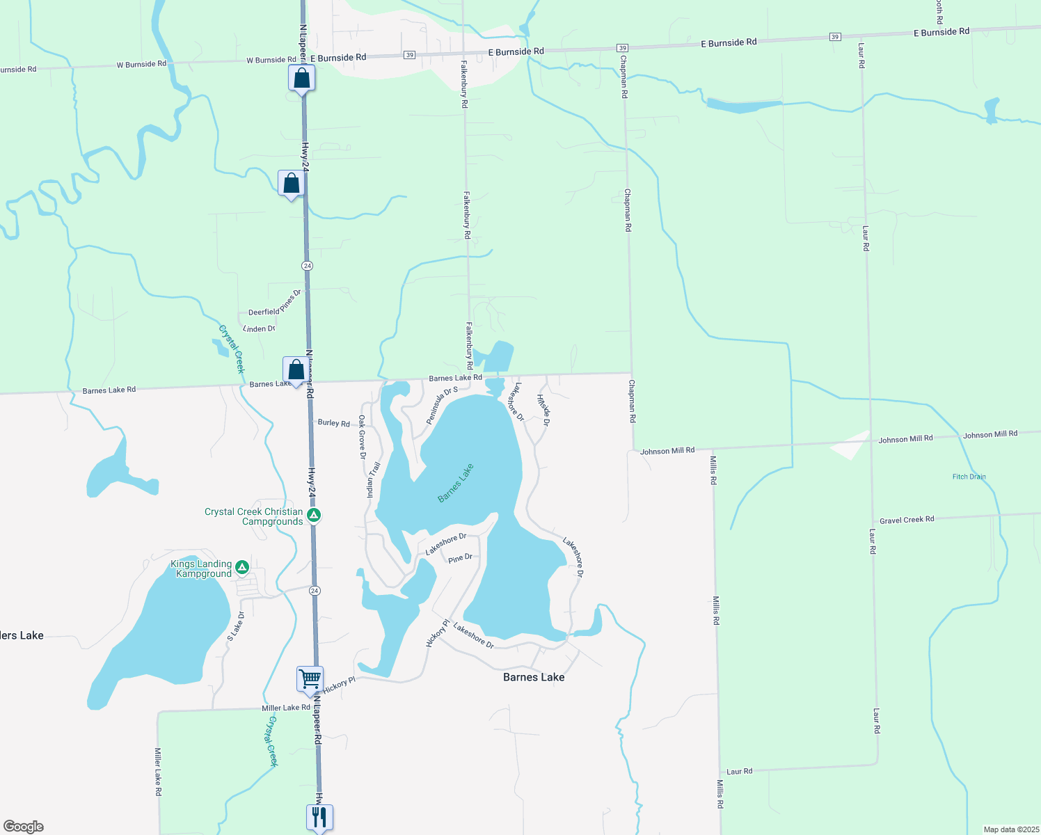 1345 Lakeshore Drive, Columbiaville MI Walk Score