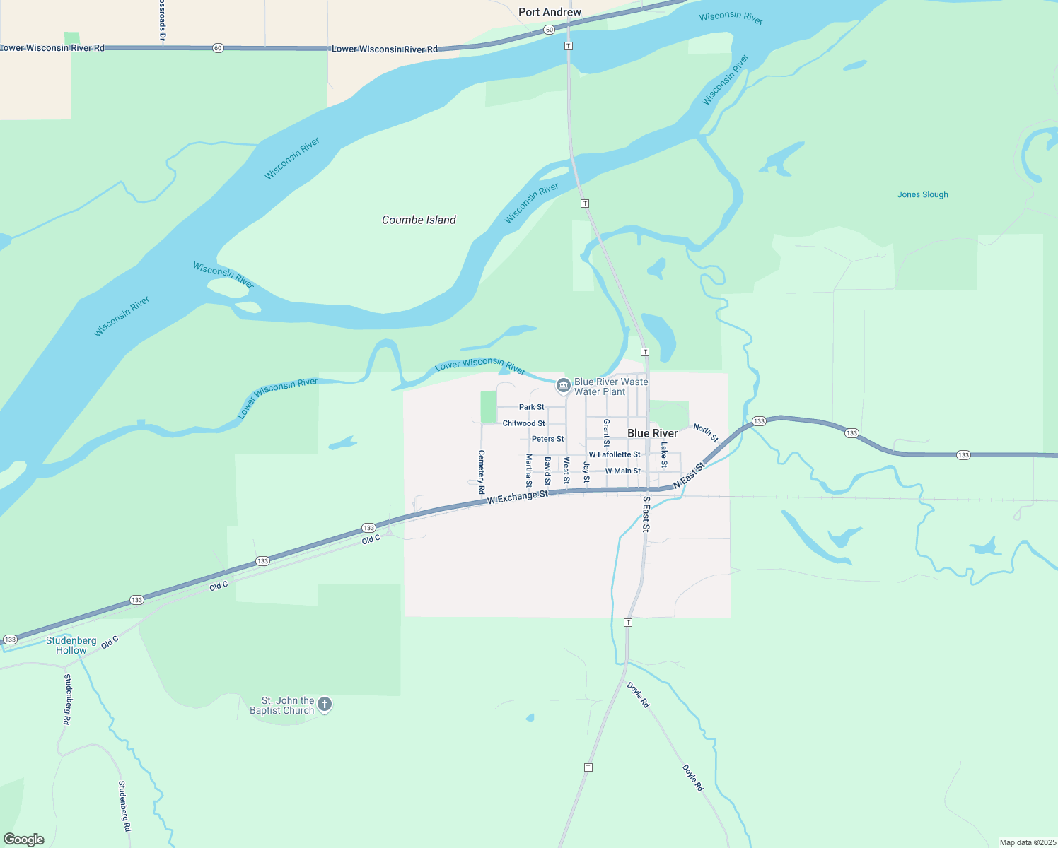 map of restaurants, bars, coffee shops, grocery stores, and more near Chitwood Street in Blue River