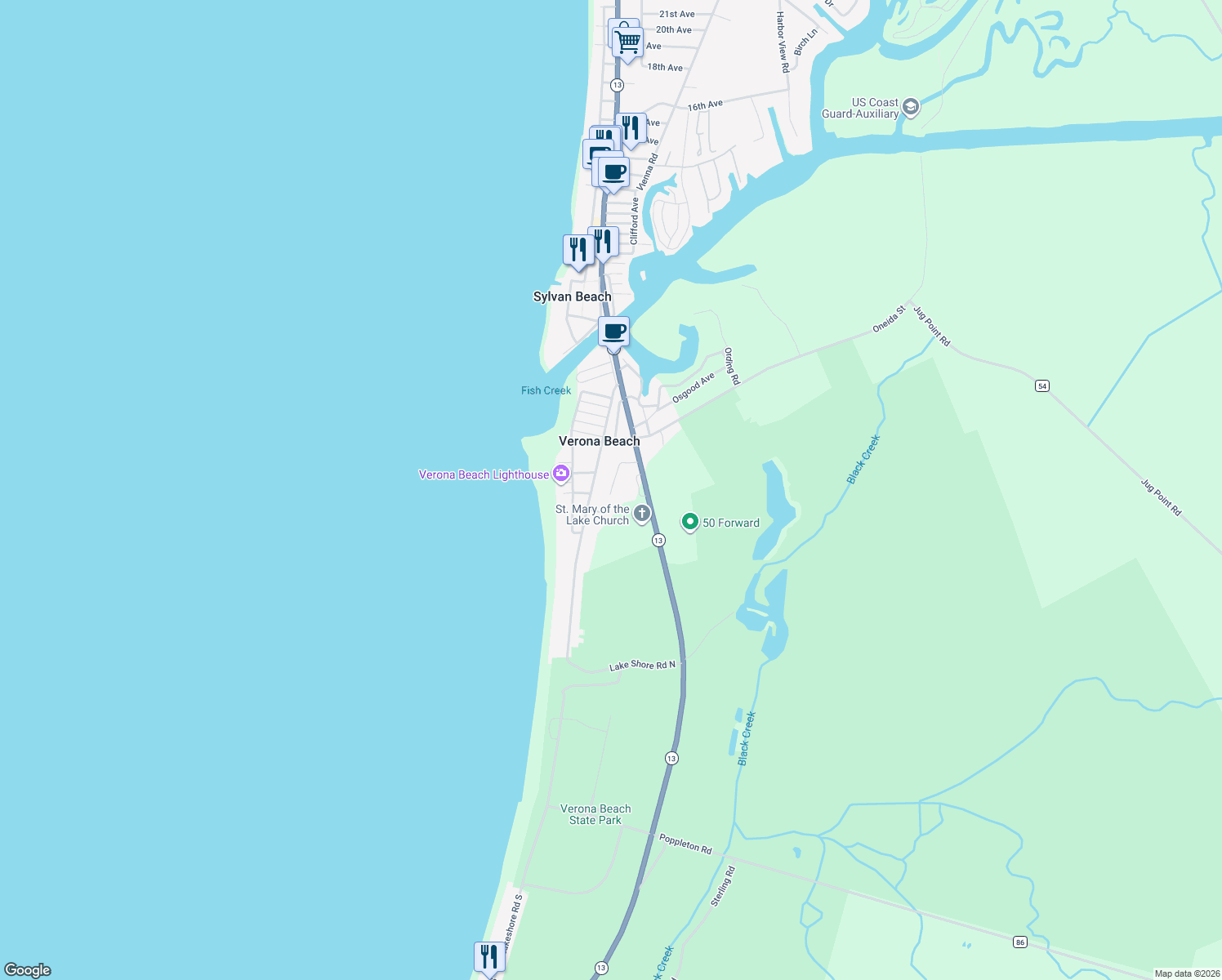 map of restaurants, bars, coffee shops, grocery stores, and more near 6768 Miller Rd in DURHAMVILLE