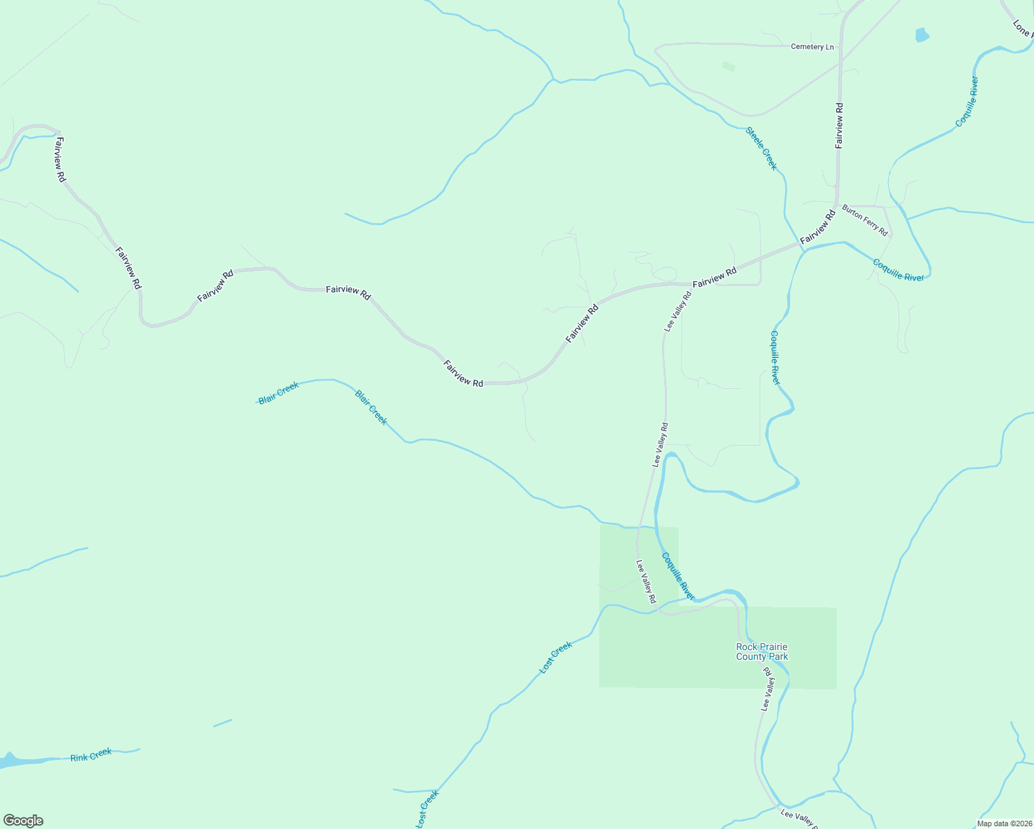 map of restaurants, bars, coffee shops, grocery stores, and more near 57247 Fairview Road in Coquille