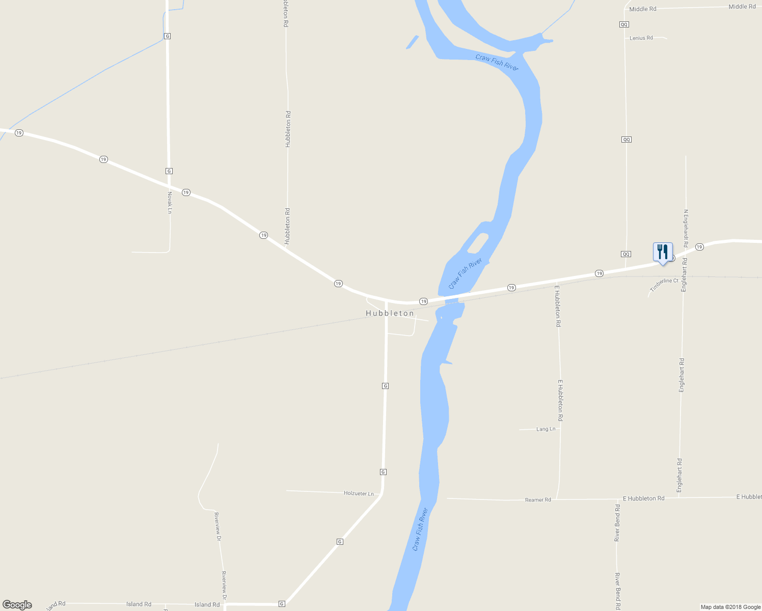 map of restaurants, bars, coffee shops, grocery stores, and more near N9535 County Road G in Watertown