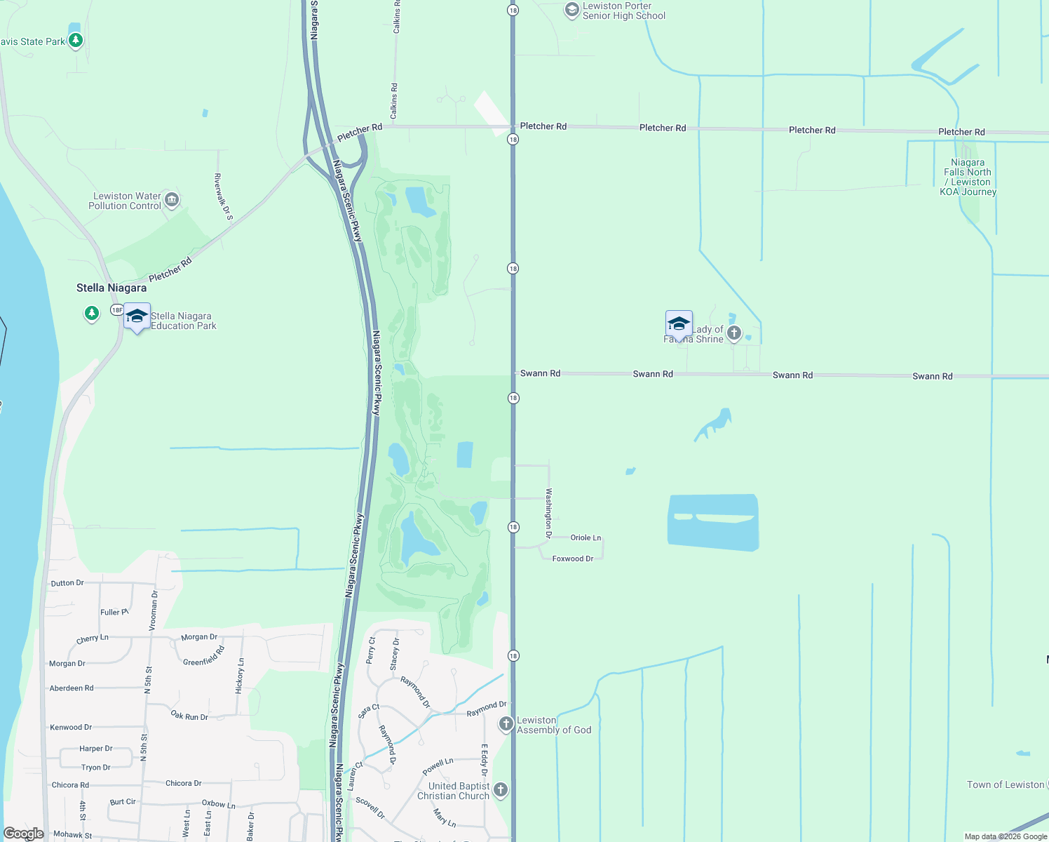 map of restaurants, bars, coffee shops, grocery stores, and more near 4487 Creek Road in Lewiston