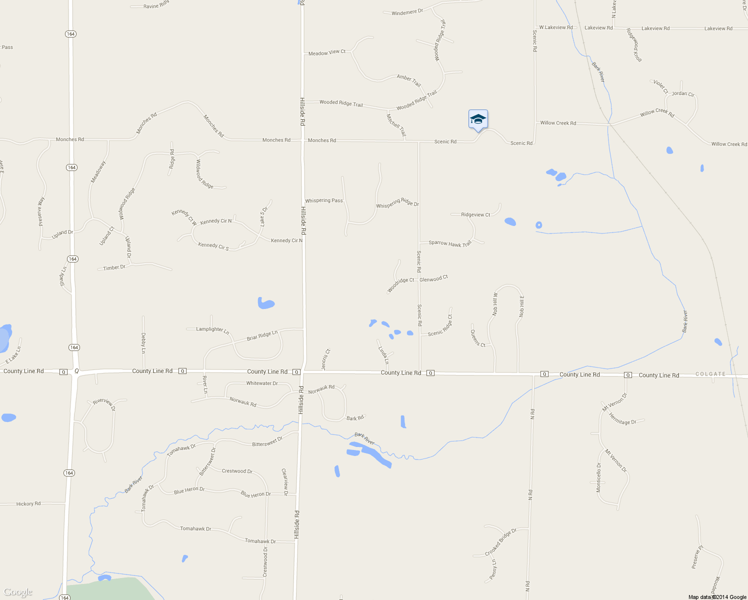 map of restaurants, bars, coffee shops, grocery stores, and more near 3976 Woodridge Court in Colgate