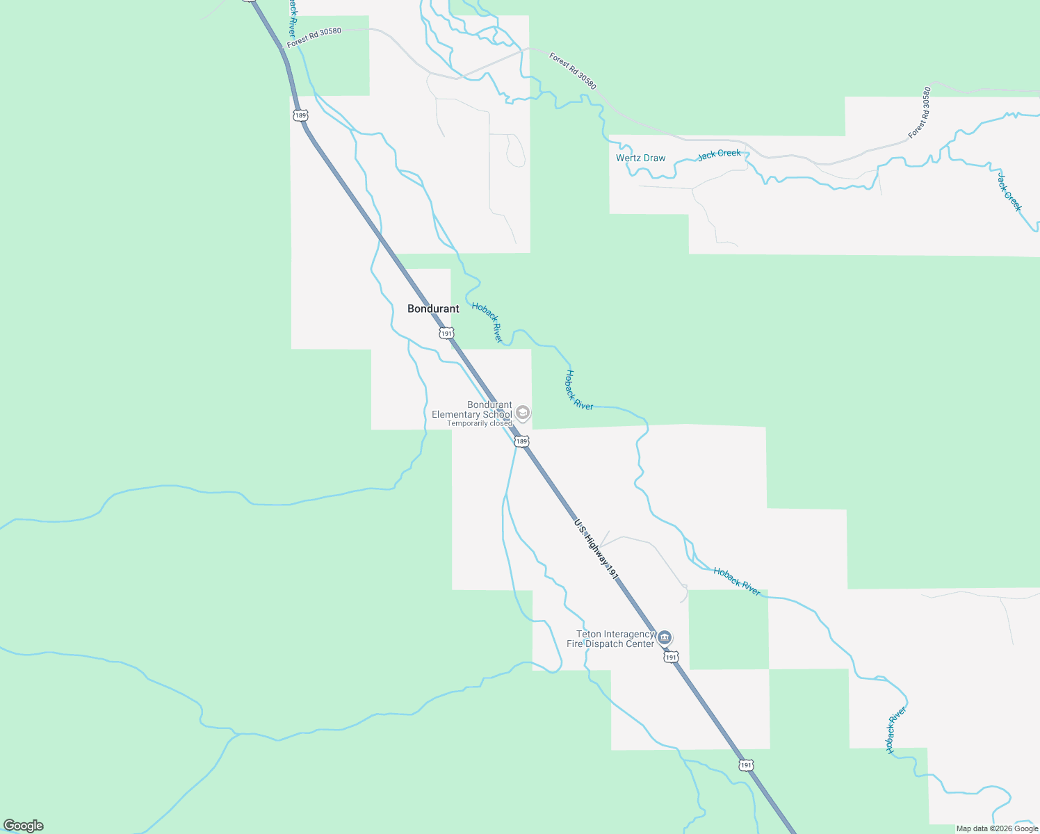 map of restaurants, bars, coffee shops, grocery stores, and more near 14224 U.S. 189 in Bondurant