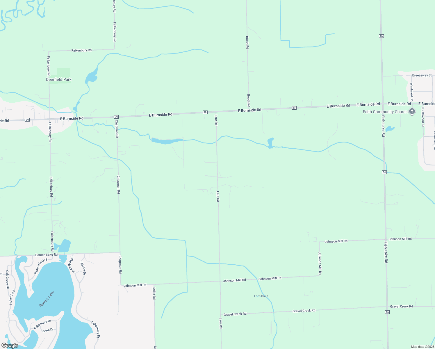 map of restaurants, bars, coffee shops, grocery stores, and more near 5822 Laur Road in North Branch