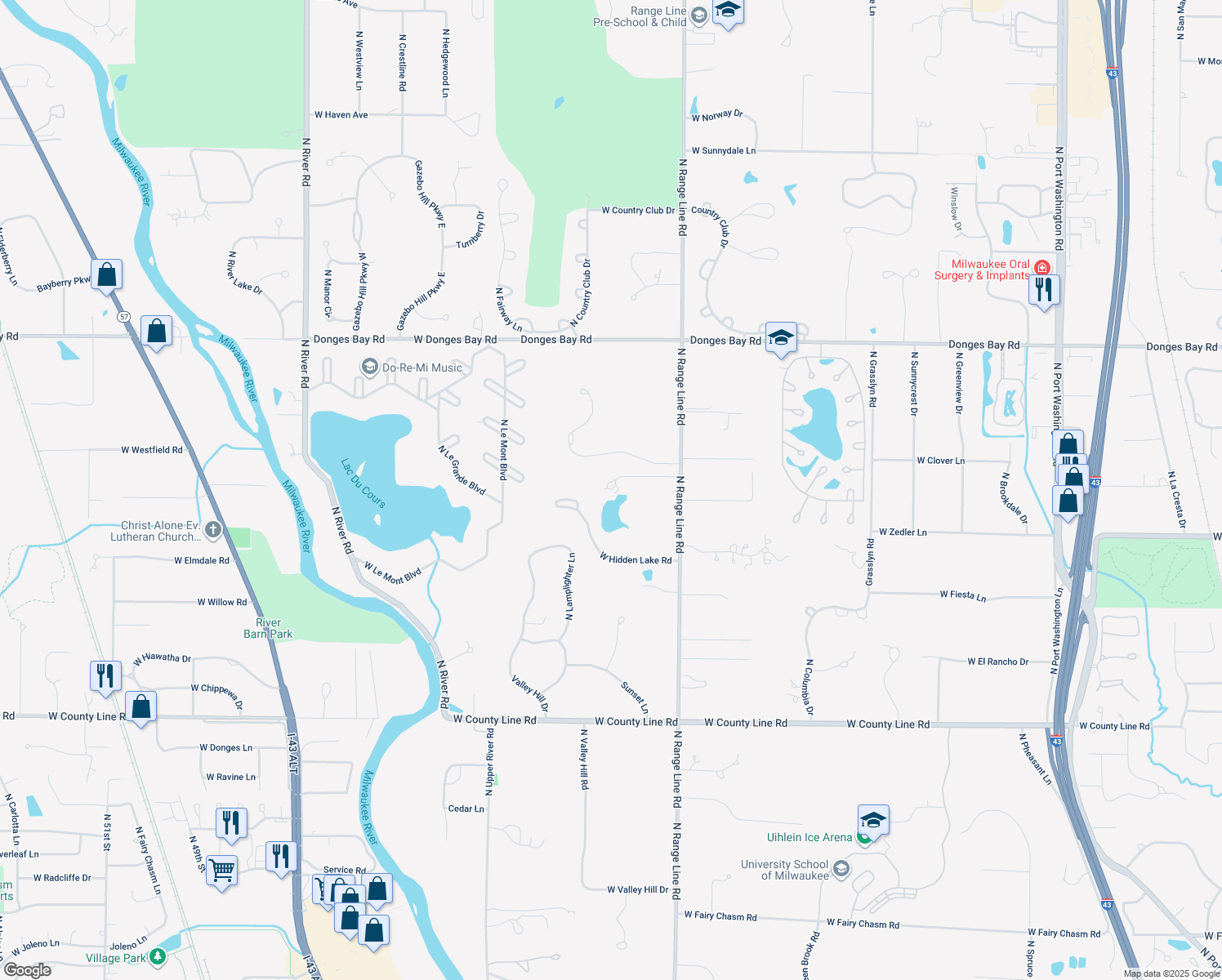 10105 North Range Line Road, Mequon WI Walk Score