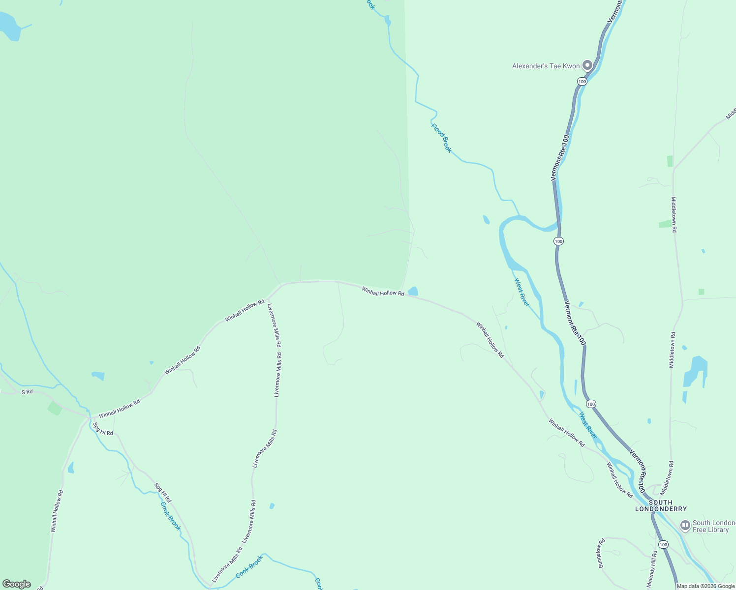 map of restaurants, bars, coffee shops, grocery stores, and more near 1886 Winhall Hollow Road in Londonderry