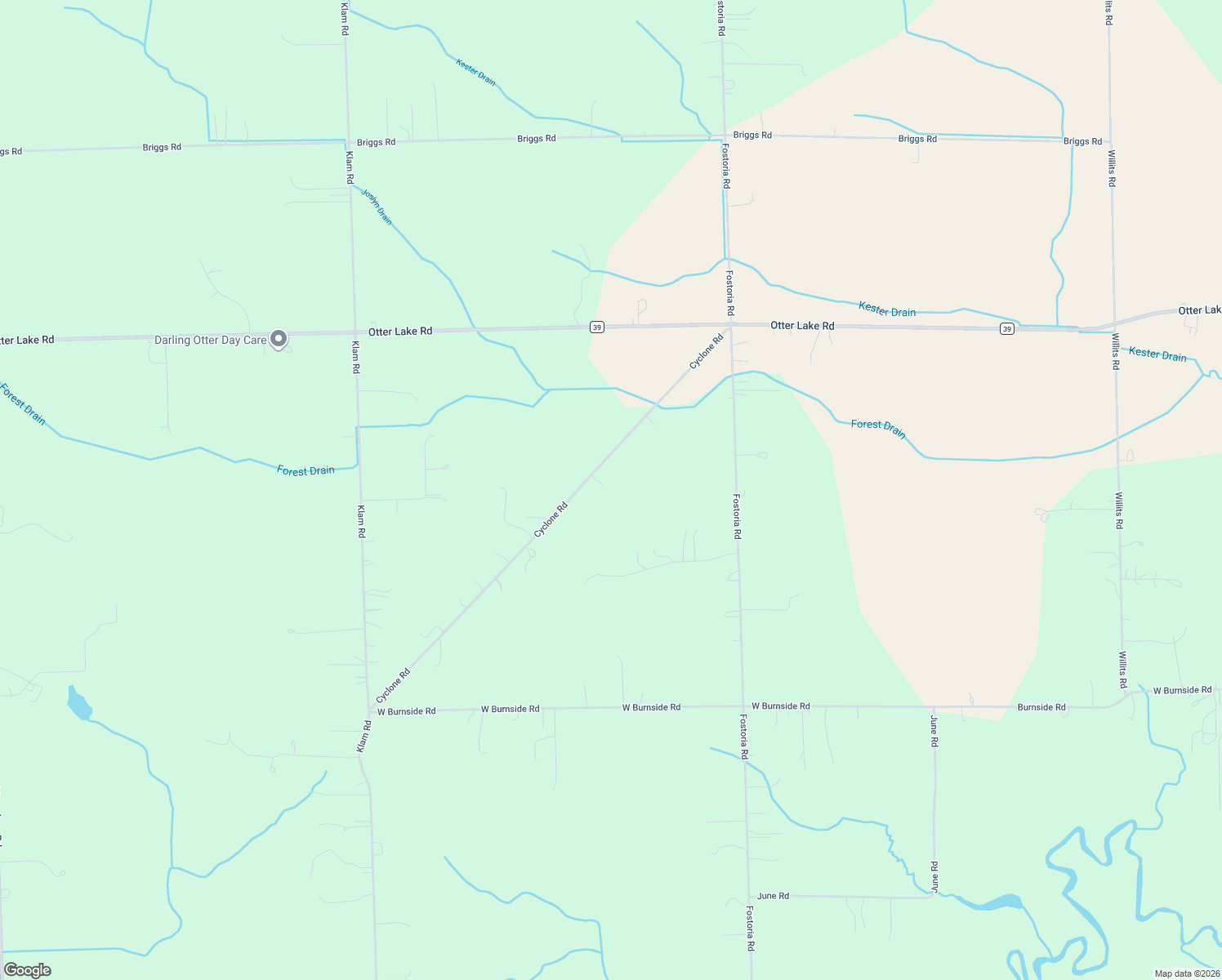 map of restaurants, bars, coffee shops, grocery stores, and more near 6300 Cyclone Road in Otter Lake