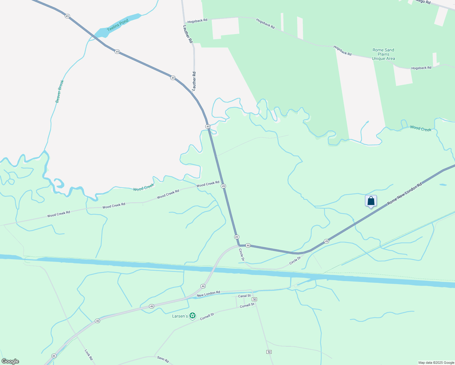 map of restaurants, bars, coffee shops, grocery stores, and more near 4507 Highway 49 in Rome