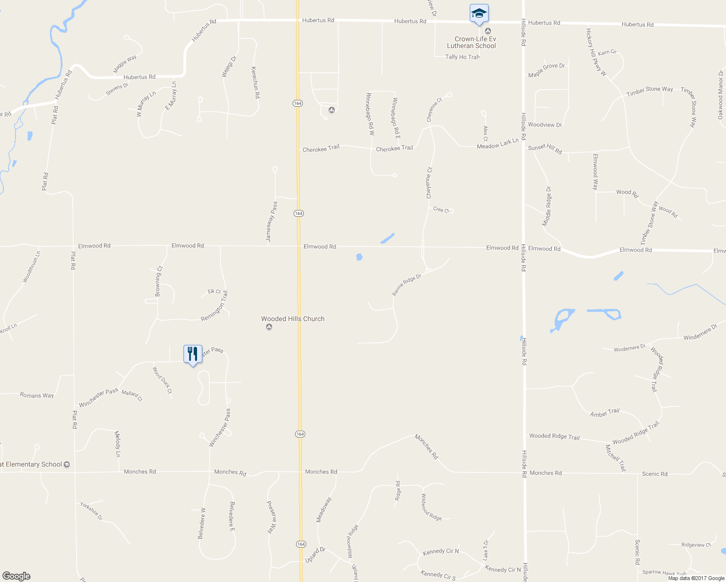 map of restaurants, bars, coffee shops, grocery stores, and more near 4397 Ravine Ridge Court in Colgate