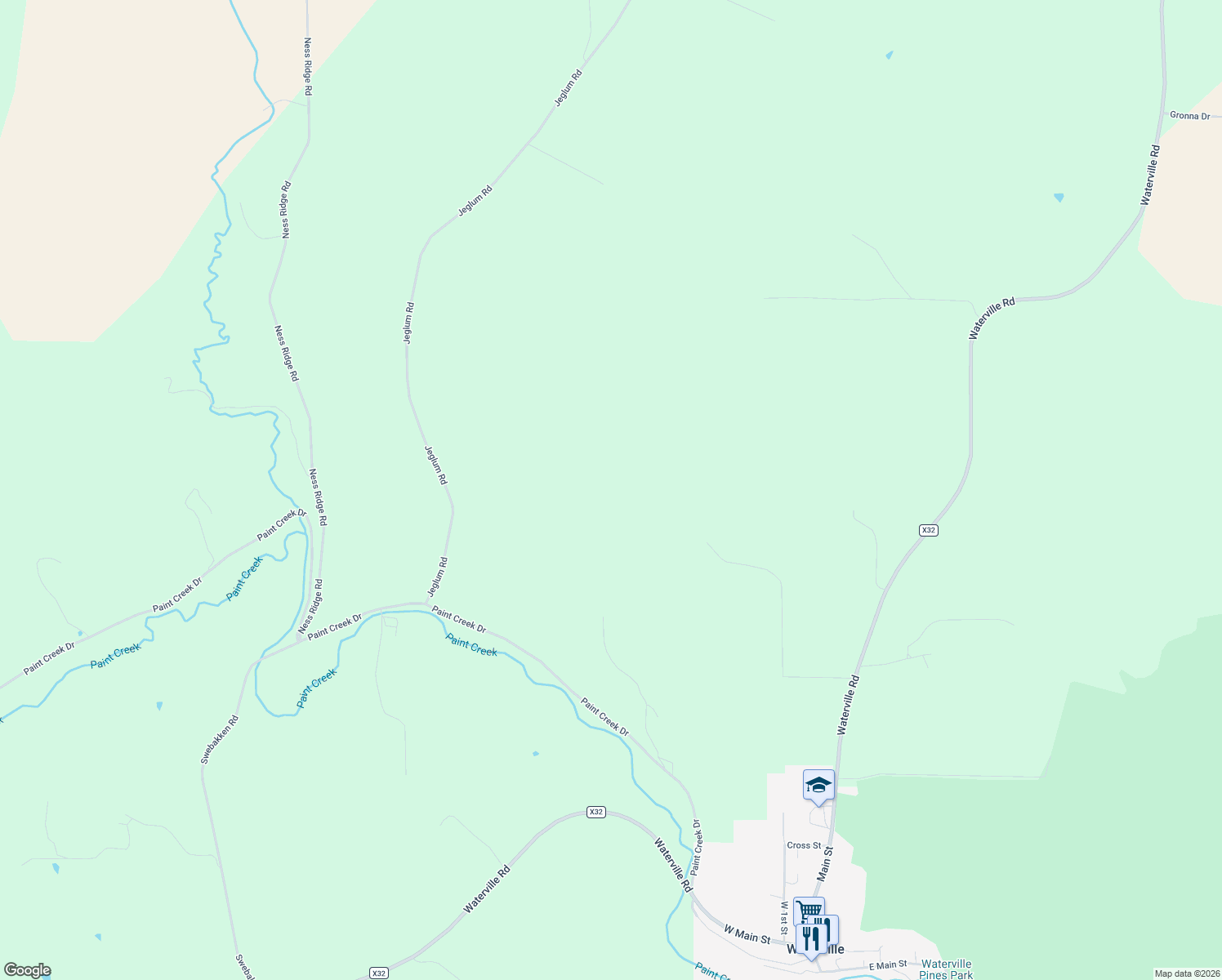 map of restaurants, bars, coffee shops, grocery stores, and more near in Waterville