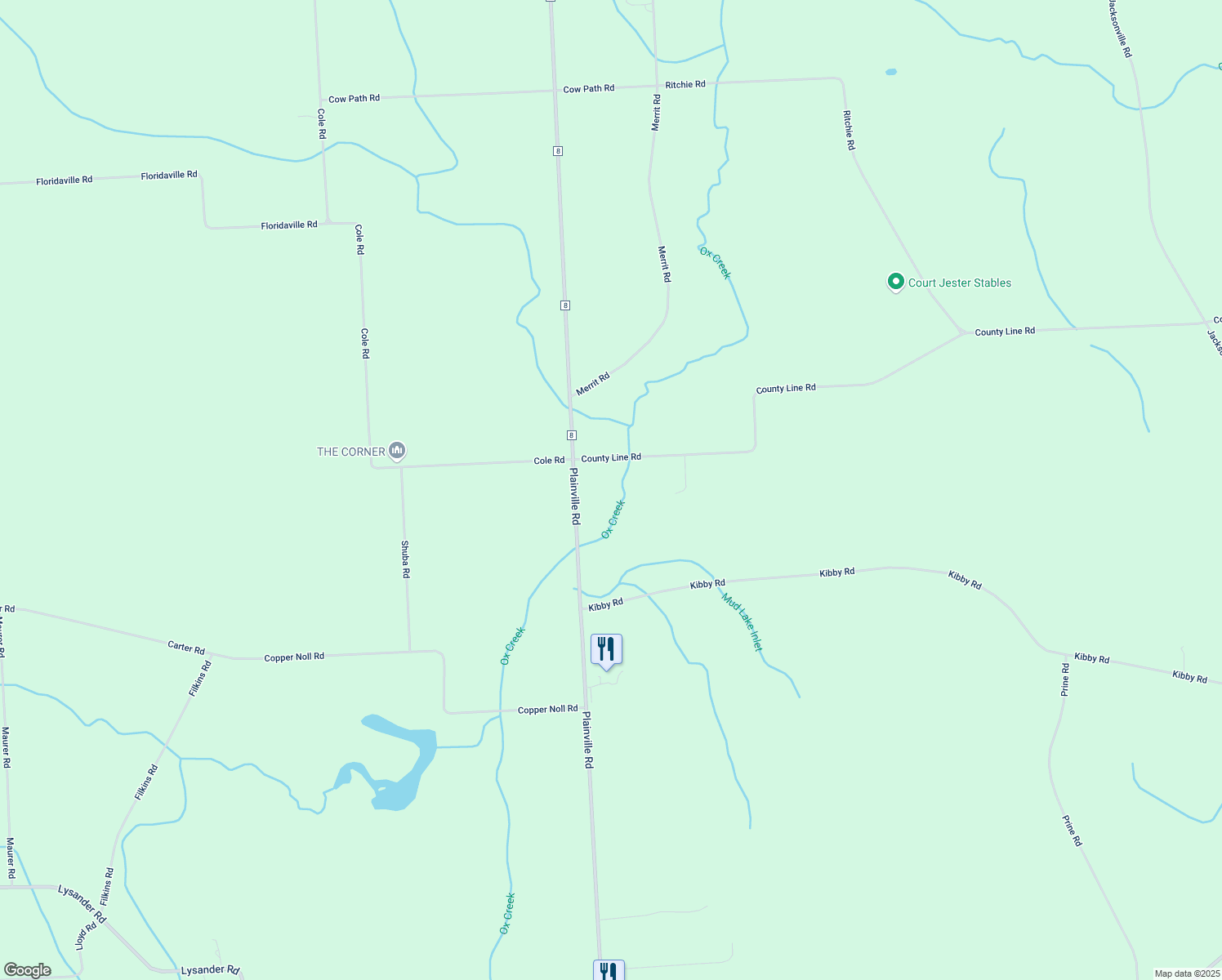 map of restaurants, bars, coffee shops, grocery stores, and more near 1391 County Line Rd in Fulton