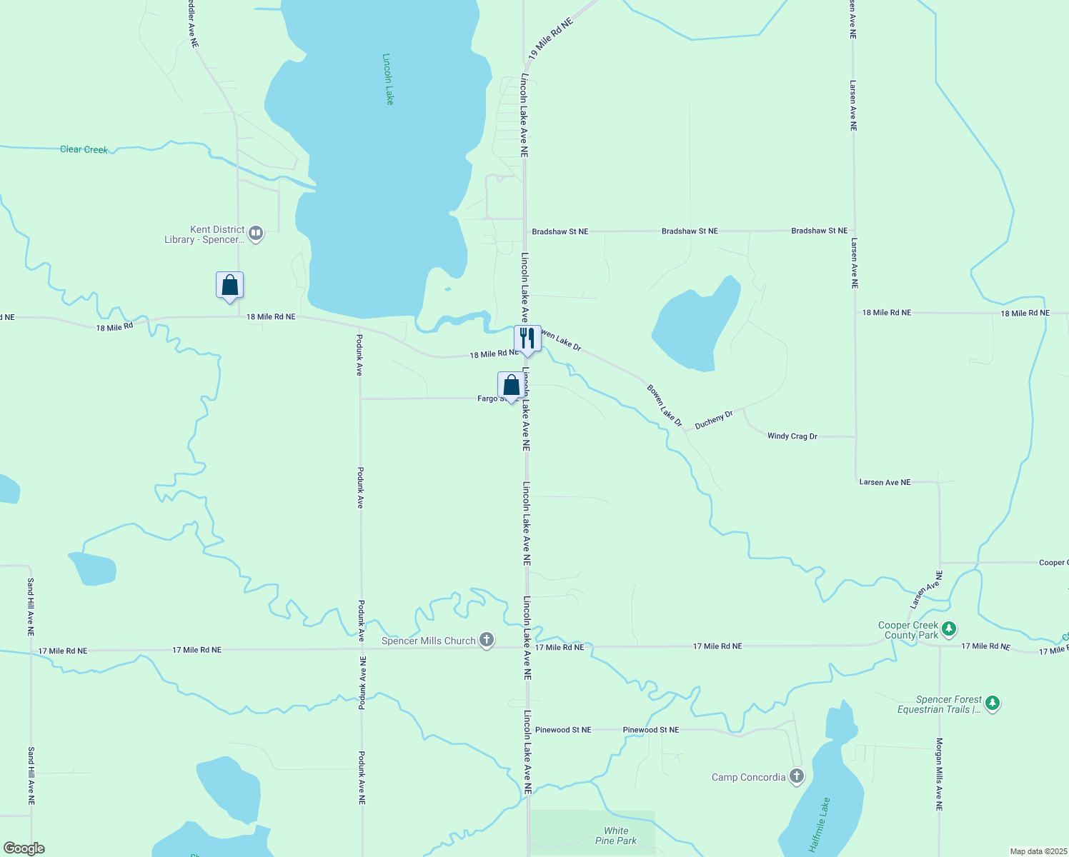 14536 Lincoln Lake Avenue Northeast, Gowen MI Walk Score