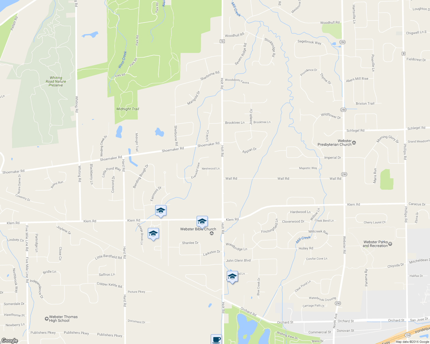 map of restaurants, bars, coffee shops, grocery stores, and more near 1109 Nestwood Ln in Webster