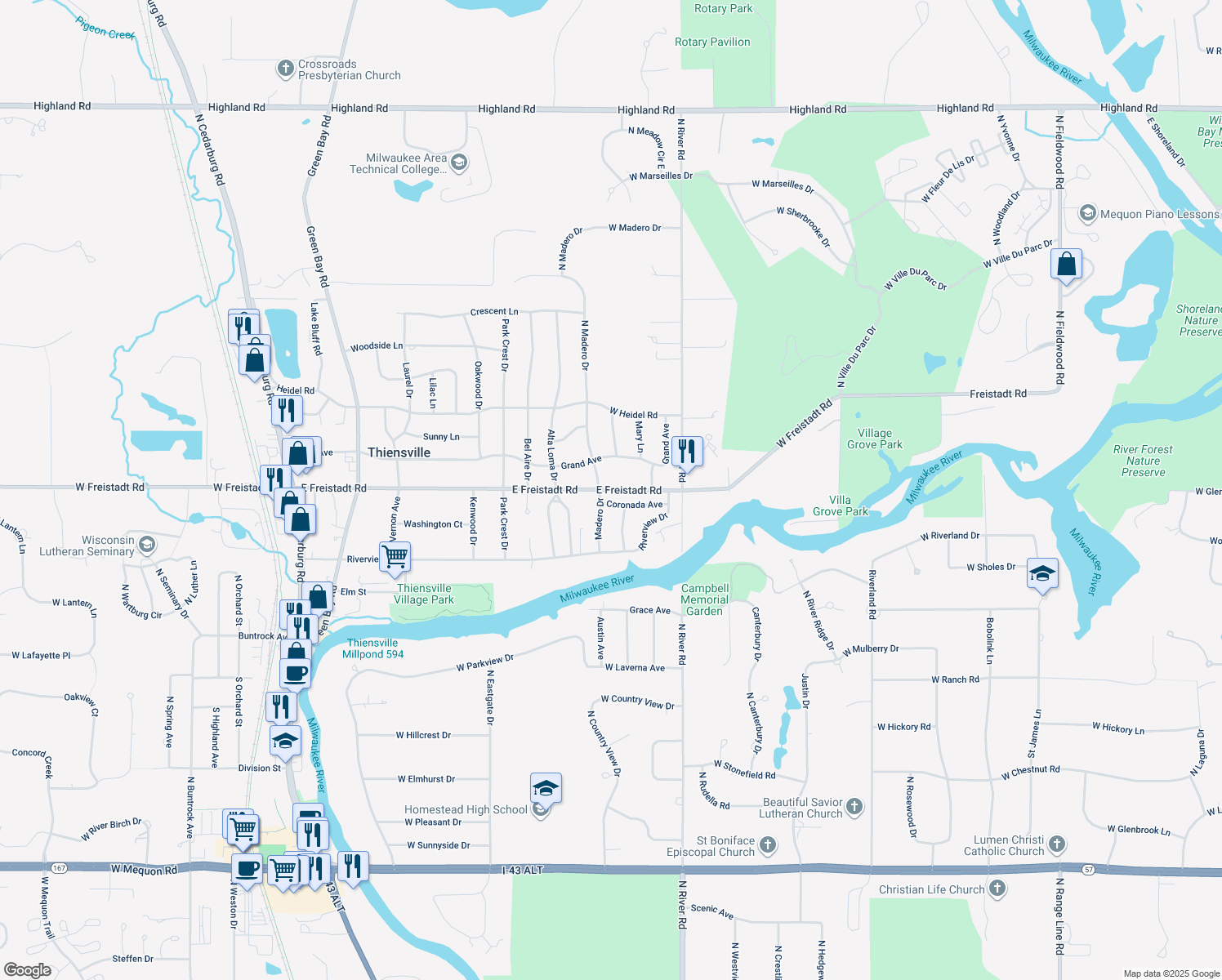 704 East Freistadt Road, Thiensville WI Walk Score