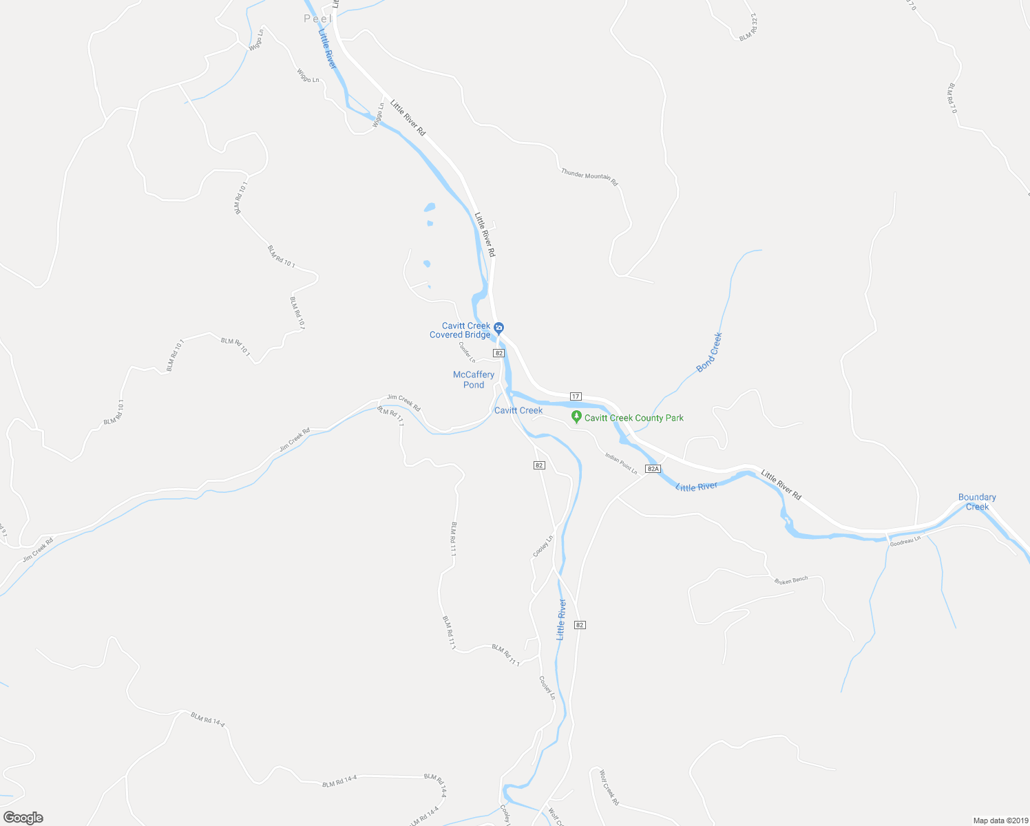 map of restaurants, bars, coffee shops, grocery stores, and more near 401 Cavitt Creek Road in Glide