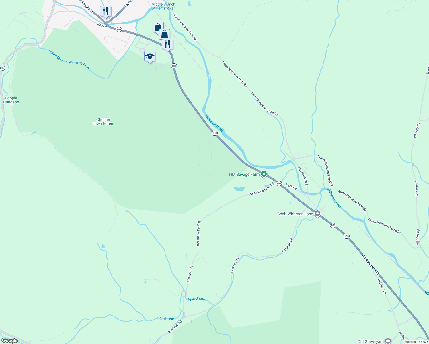 map of restaurants, bars, coffee shops, grocery stores, and more near 508 Remington Road in Chester