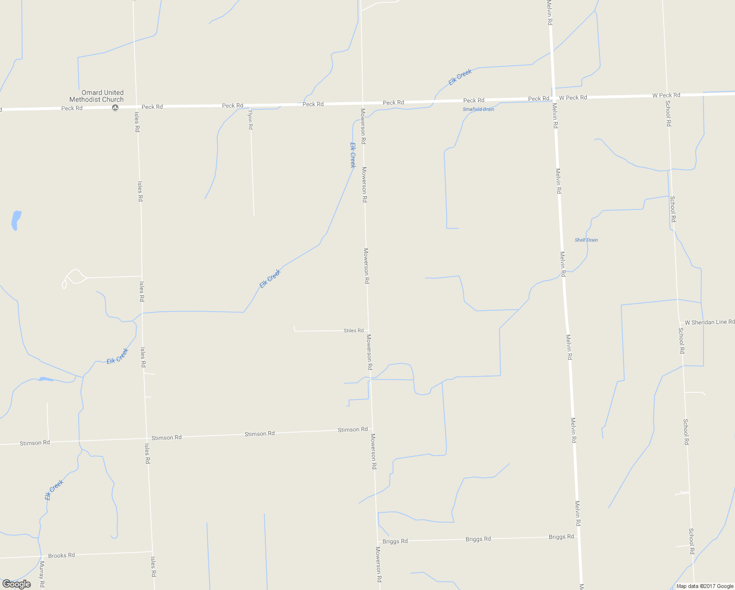 map of restaurants, bars, coffee shops, grocery stores, and more near 5834 Mowerson Road in Brown City