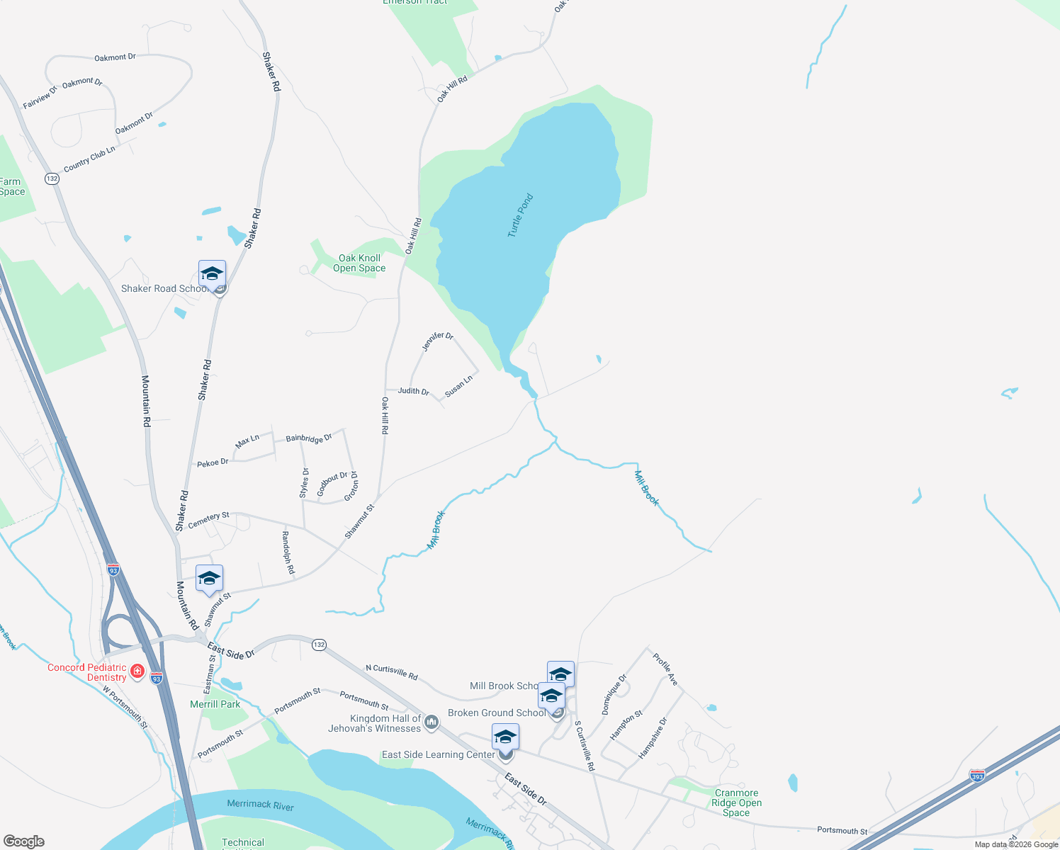 map of restaurants, bars, coffee shops, grocery stores, and more near 66 Appleton Street in Concord
