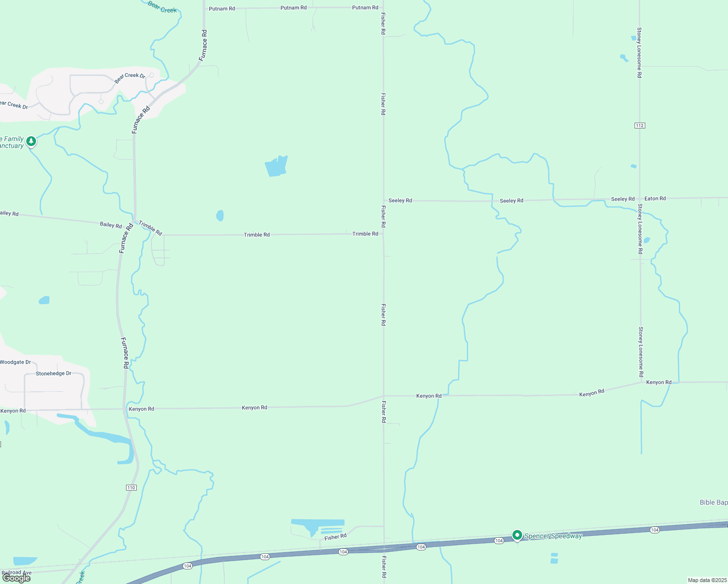 map of restaurants, bars, coffee shops, grocery stores, and more near 6861 Fisher Road in Ontario