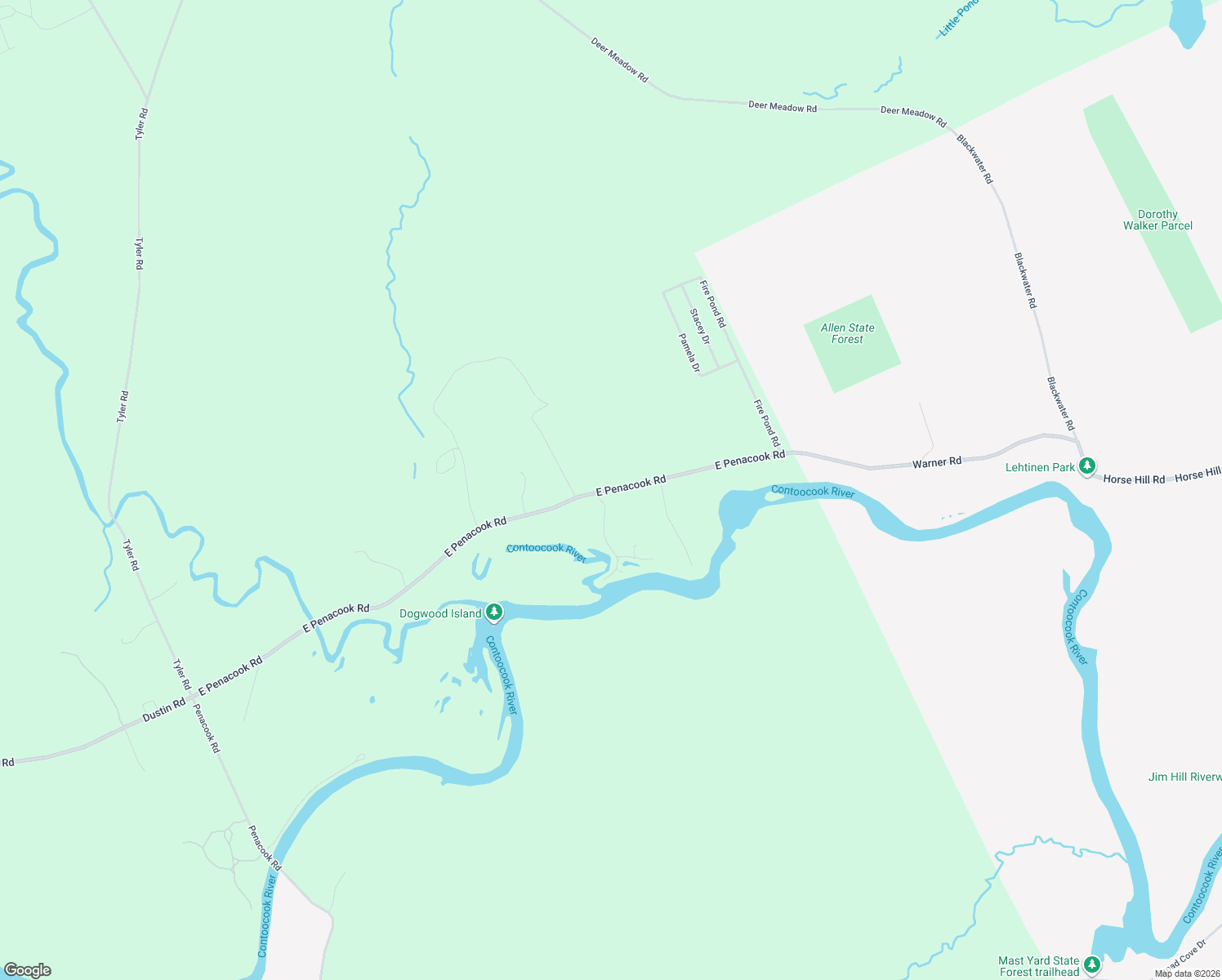 map of restaurants, bars, coffee shops, grocery stores, and more near 734 East Penacook Road in Hopkinton