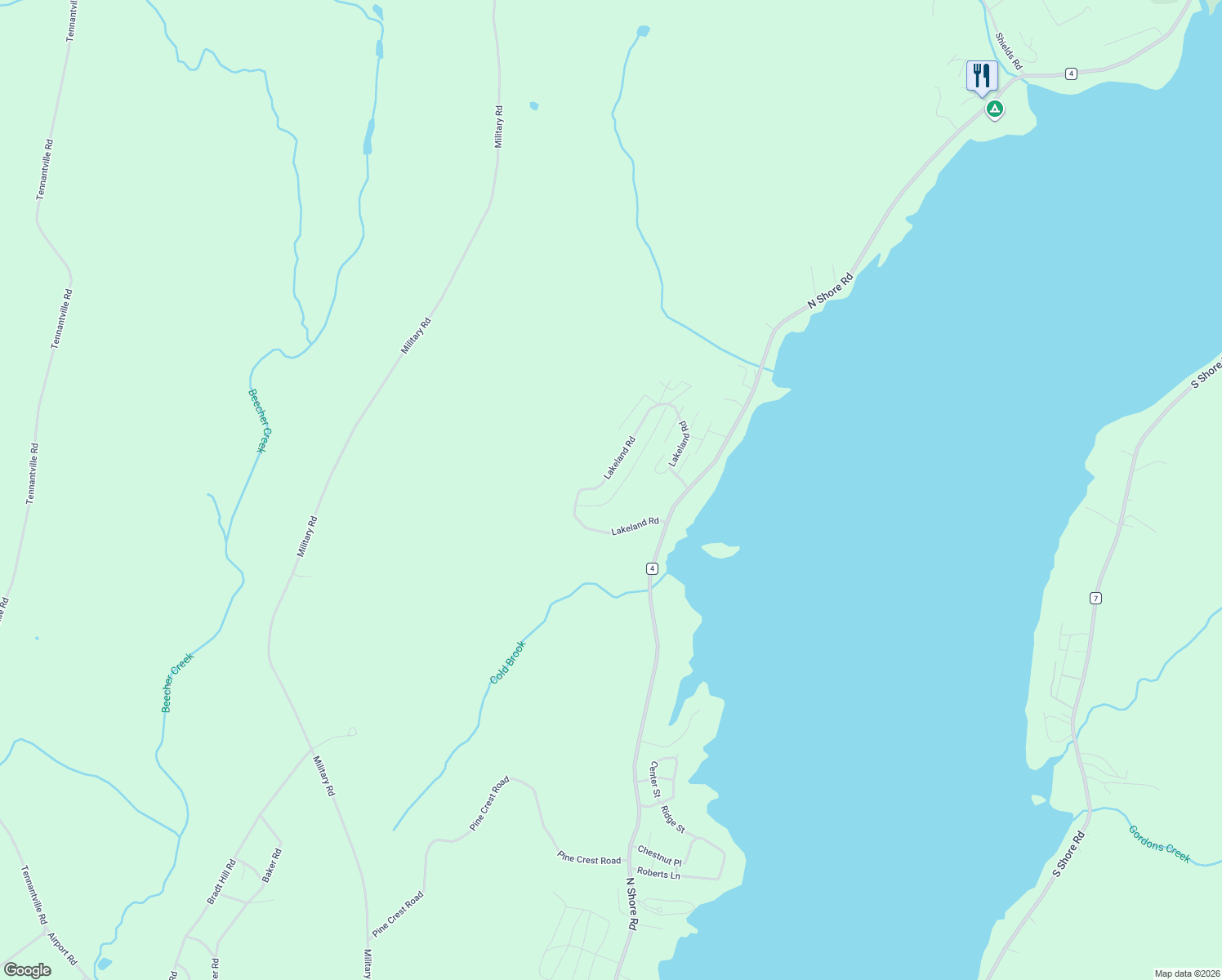 map of restaurants, bars, coffee shops, grocery stores, and more near 41 Cold Brook Avenue in Hadley