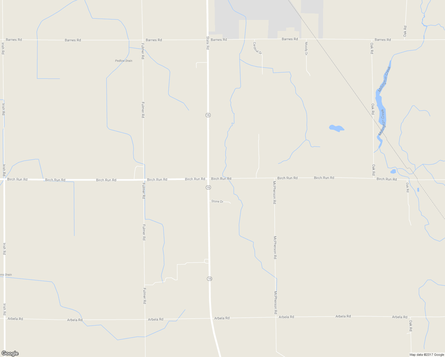 map of restaurants, bars, coffee shops, grocery stores, and more near 4576 Birch Run Road in Millington