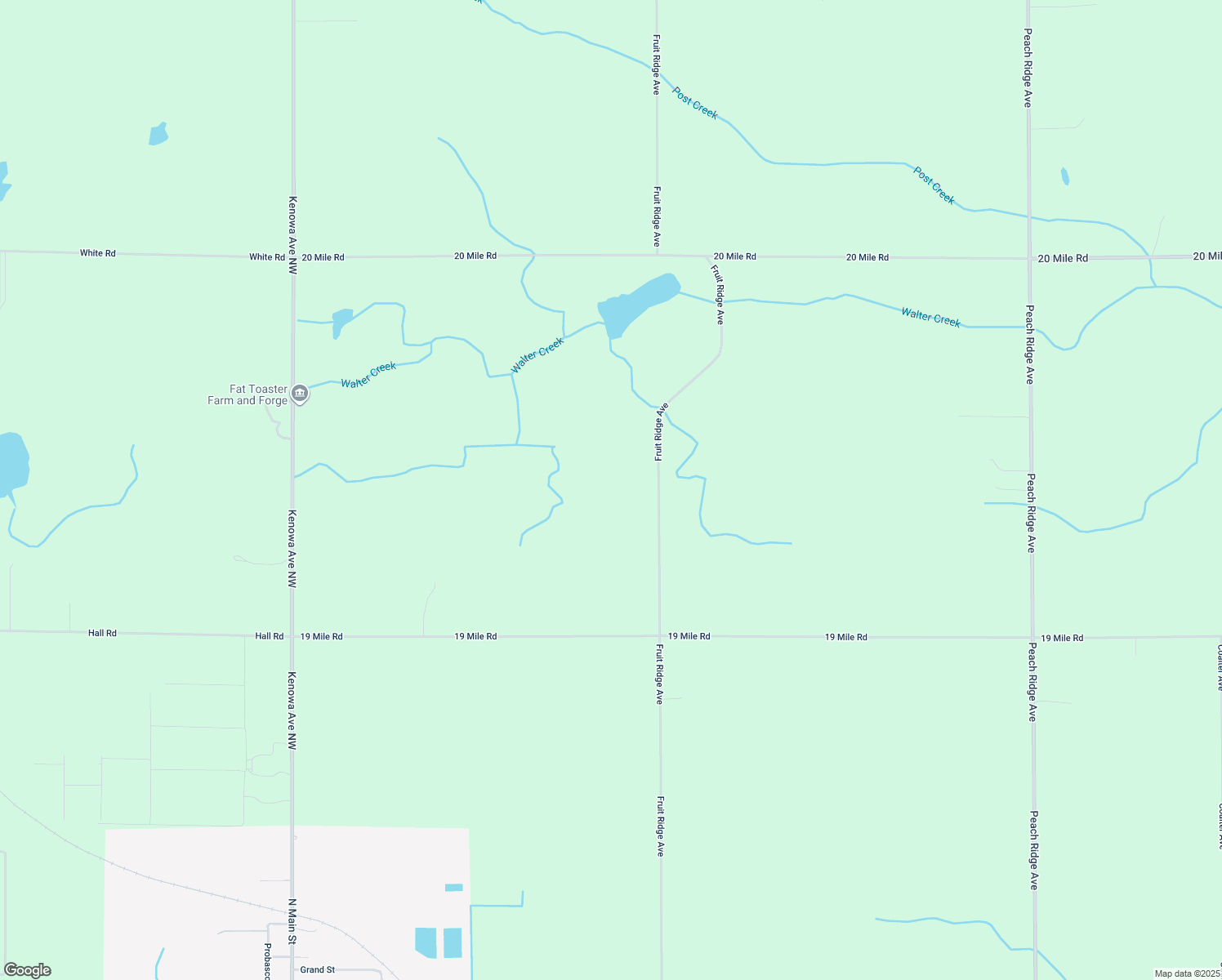 map of restaurants, bars, coffee shops, grocery stores, and more near 15865 Fruit Ridge Ave in Kent City