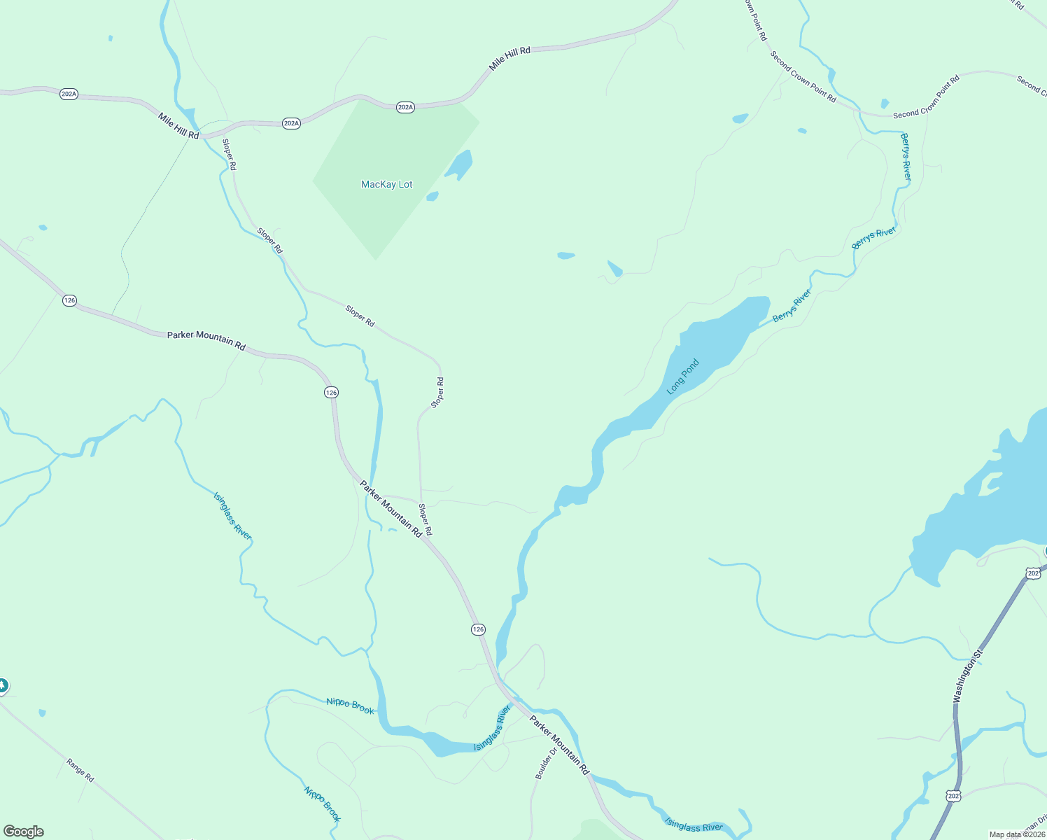 map of restaurants, bars, coffee shops, grocery stores, and more near 341 Parker Mountain Road in Barrington