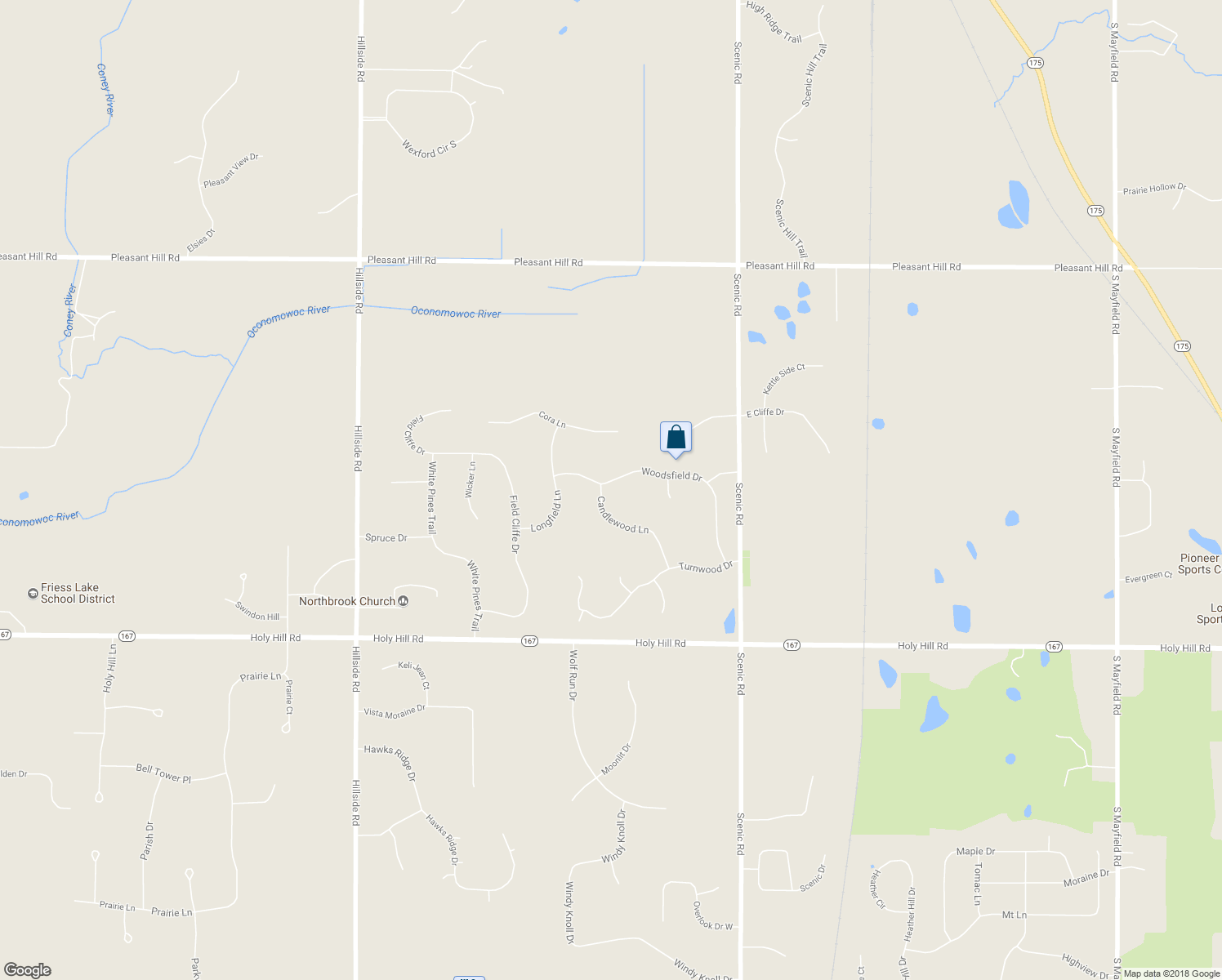 map of restaurants, bars, coffee shops, grocery stores, and more near 3809 Woodsfield Drive in Richfield