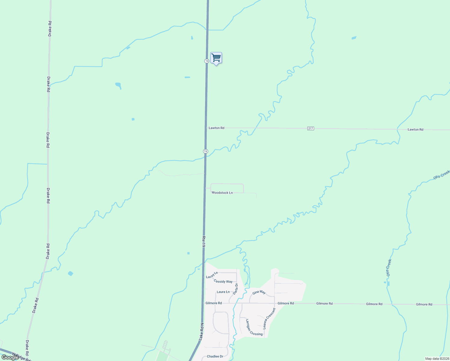 map of restaurants, bars, coffee shops, grocery stores, and more near 63 Woodstock Lane in Brockport