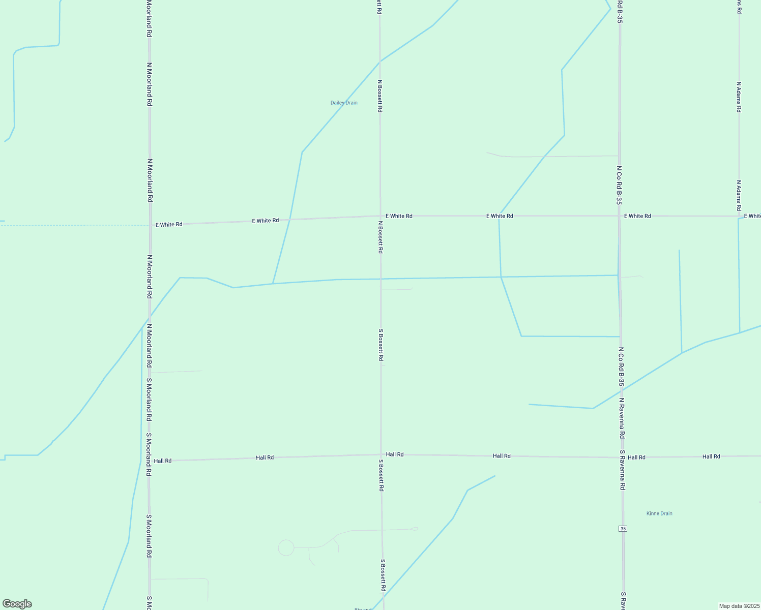 map of restaurants, bars, coffee shops, grocery stores, and more near 173 North Bossett Road in Ravenna