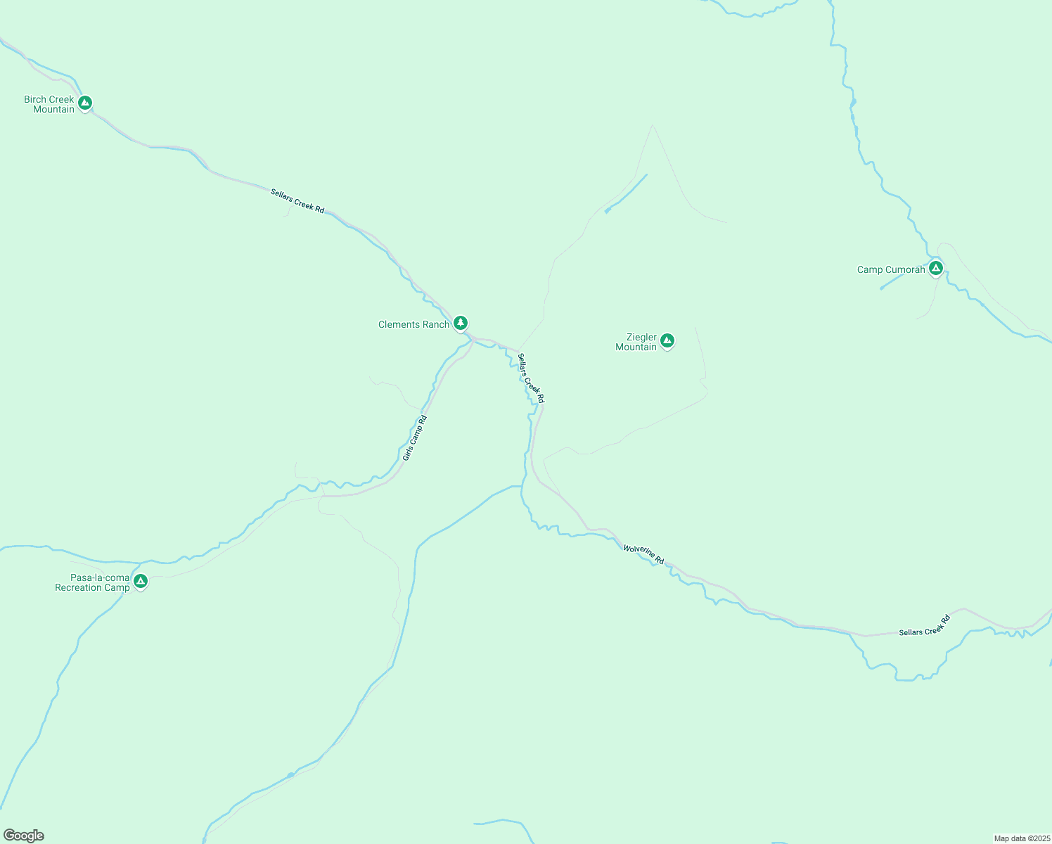 map of restaurants, bars, coffee shops, grocery stores, and more near Sellars Creek Road in Firth