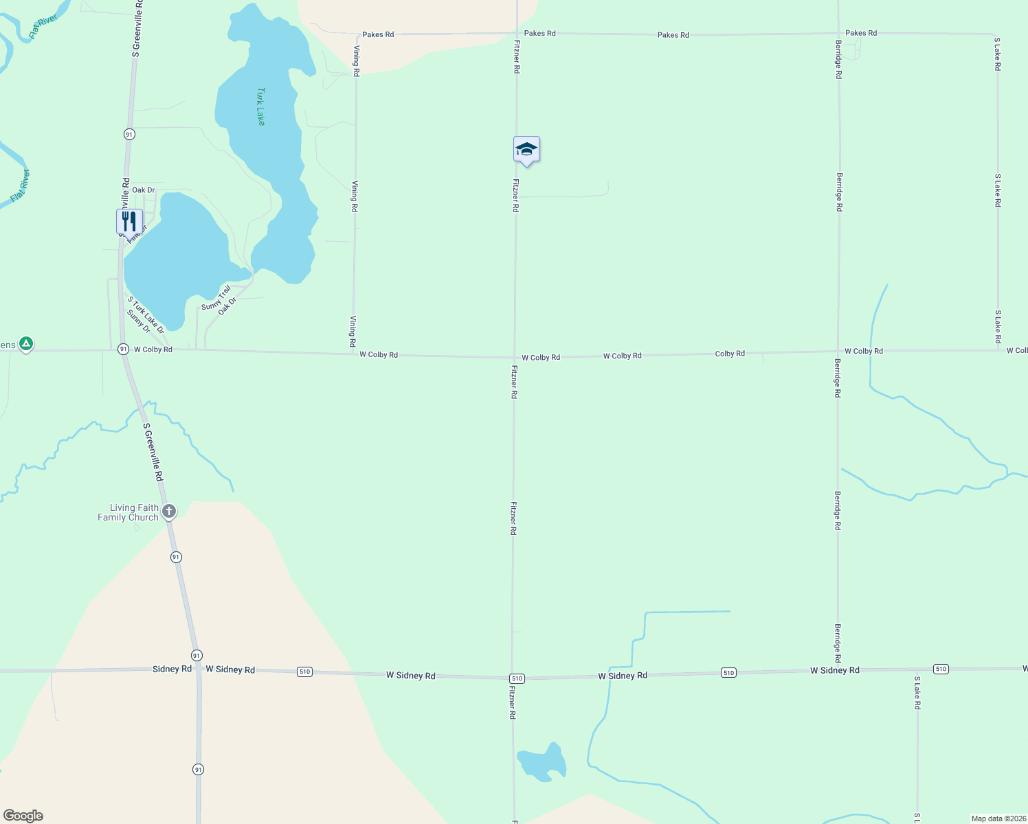 map of restaurants, bars, coffee shops, grocery stores, and more near 2160 Fitzner Road in Greenville