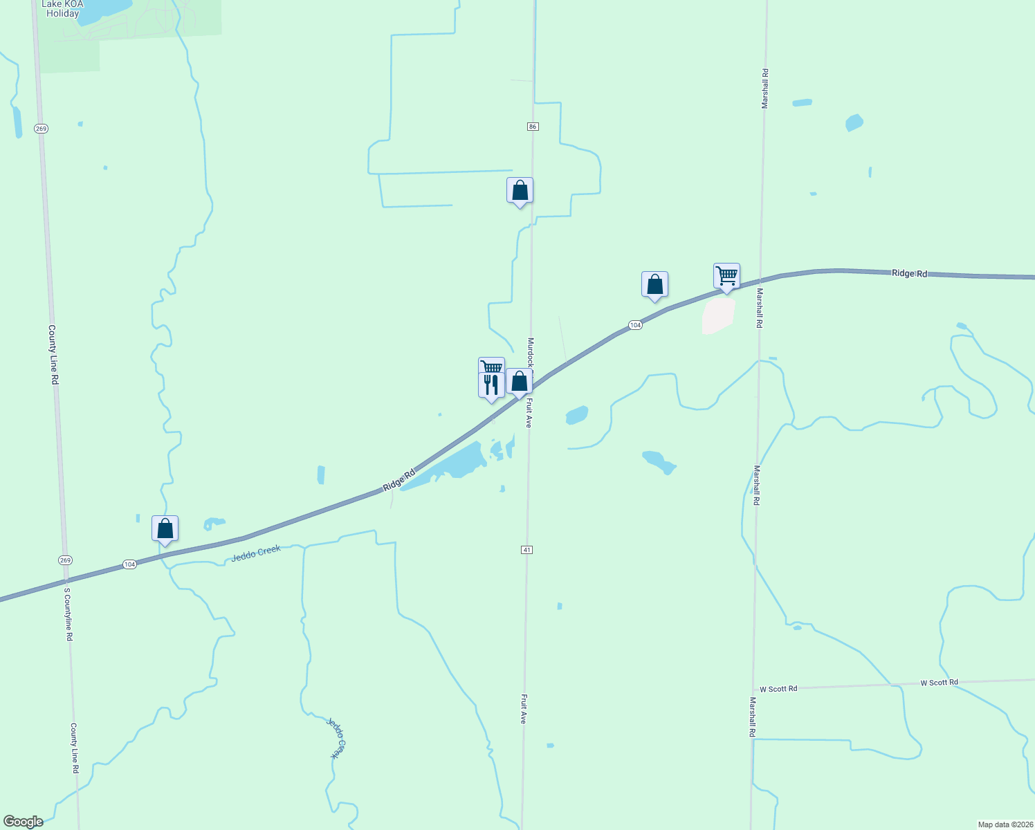 map of restaurants, bars, coffee shops, grocery stores, and more near 3110 Fruit Avenue in Medina