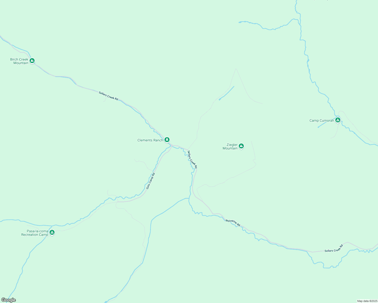 map of restaurants, bars, coffee shops, grocery stores, and more near Sellars Creek Road in Firth