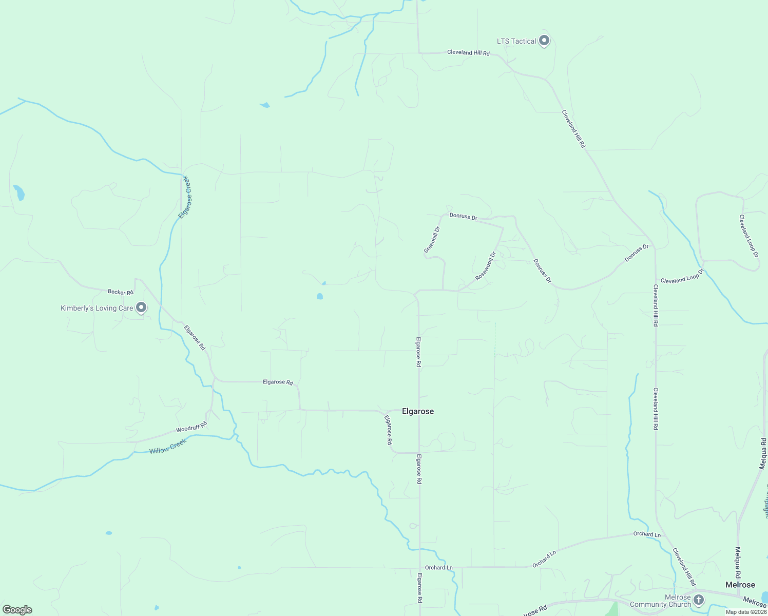 map of restaurants, bars, coffee shops, grocery stores, and more near 1720 Elgarose Road in Roseburg