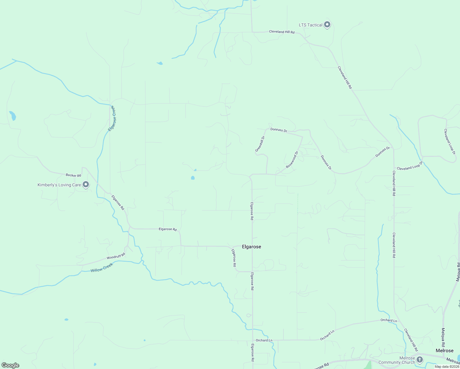 map of restaurants, bars, coffee shops, grocery stores, and more near 1720 Elgarose Road in Roseburg