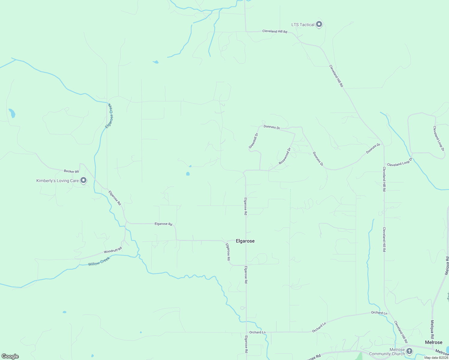 map of restaurants, bars, coffee shops, grocery stores, and more near 1720 Elgarose Road in Roseburg