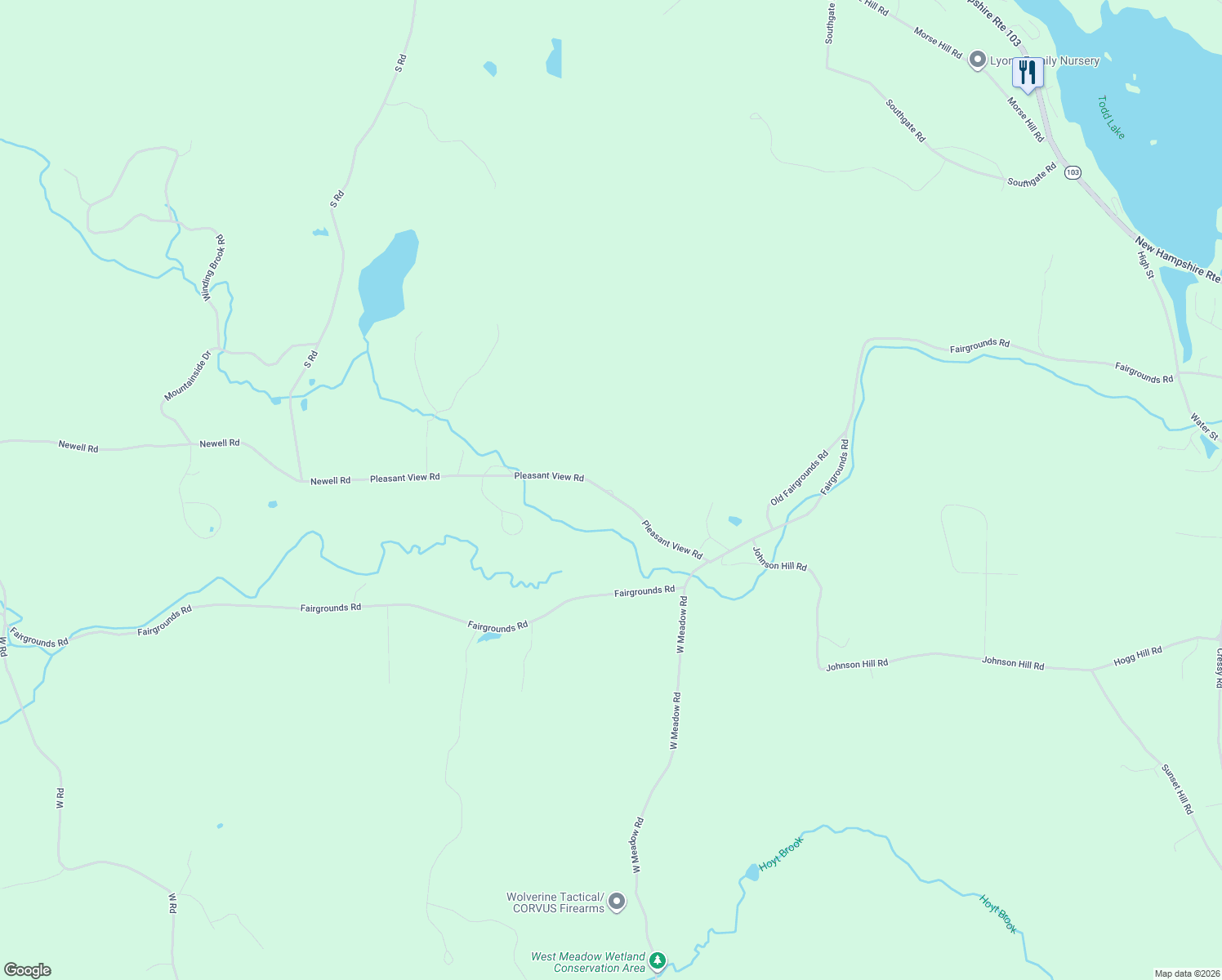 map of restaurants, bars, coffee shops, grocery stores, and more near 67 Pleasantview Road in Bradford