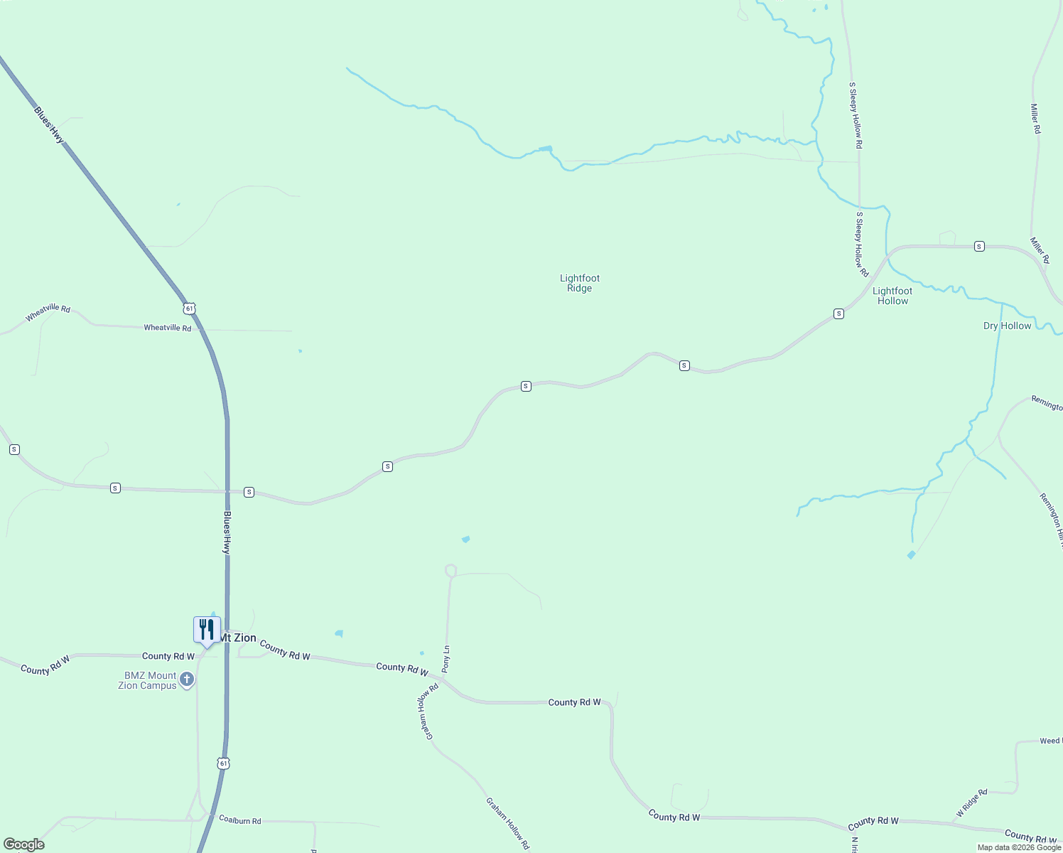 map of restaurants, bars, coffee shops, grocery stores, and more near in Mount Zion