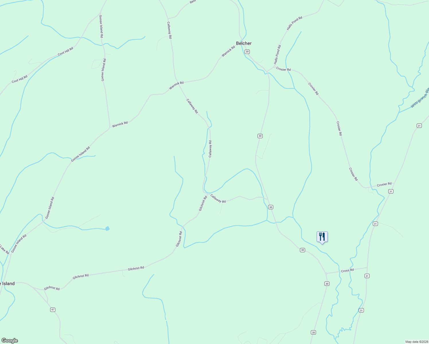 map of restaurants, bars, coffee shops, grocery stores, and more near 140 Callaway Road in Argyle