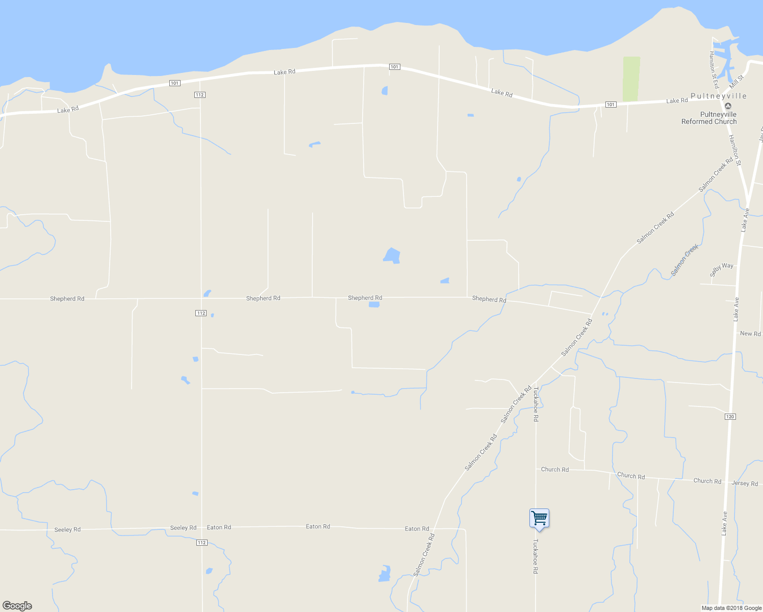 map of restaurants, bars, coffee shops, grocery stores, and more near 3530 Shepherd Road in Williamson