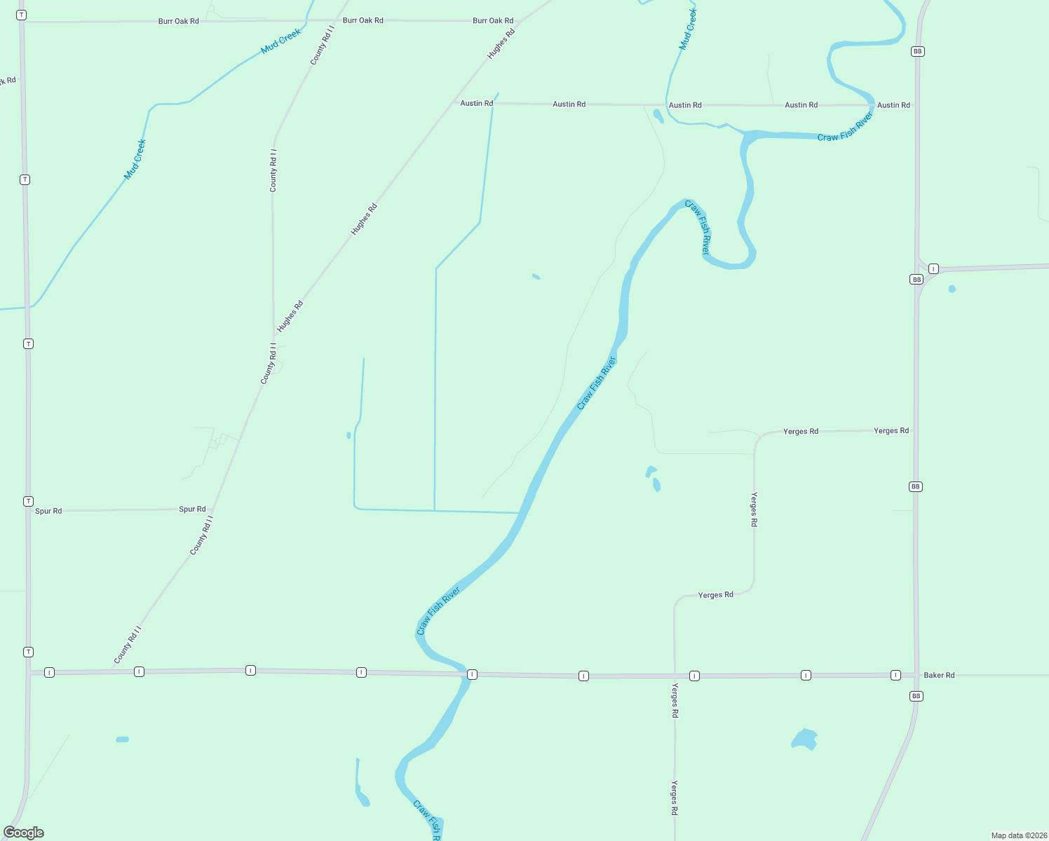 map of restaurants, bars, coffee shops, grocery stores, and more near N1994 River Oaks Road in Reeseville