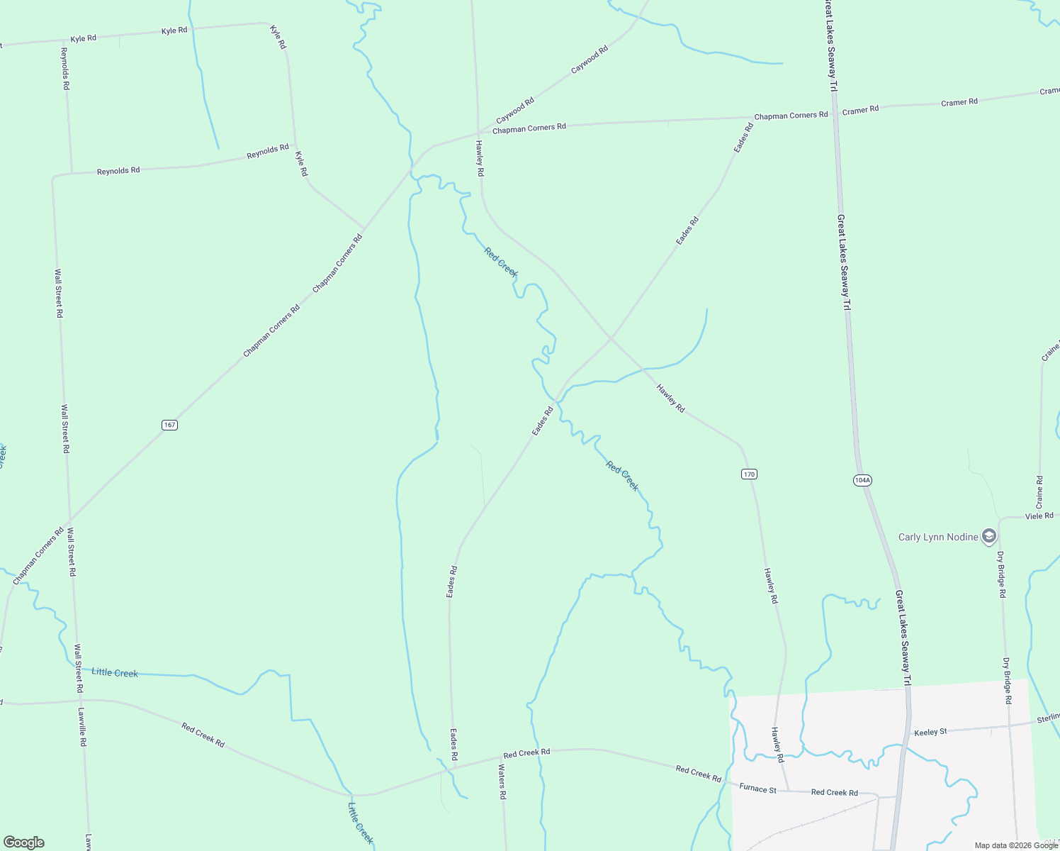 map of restaurants, bars, coffee shops, grocery stores, and more near 7413 Eades Rd in Red Creek