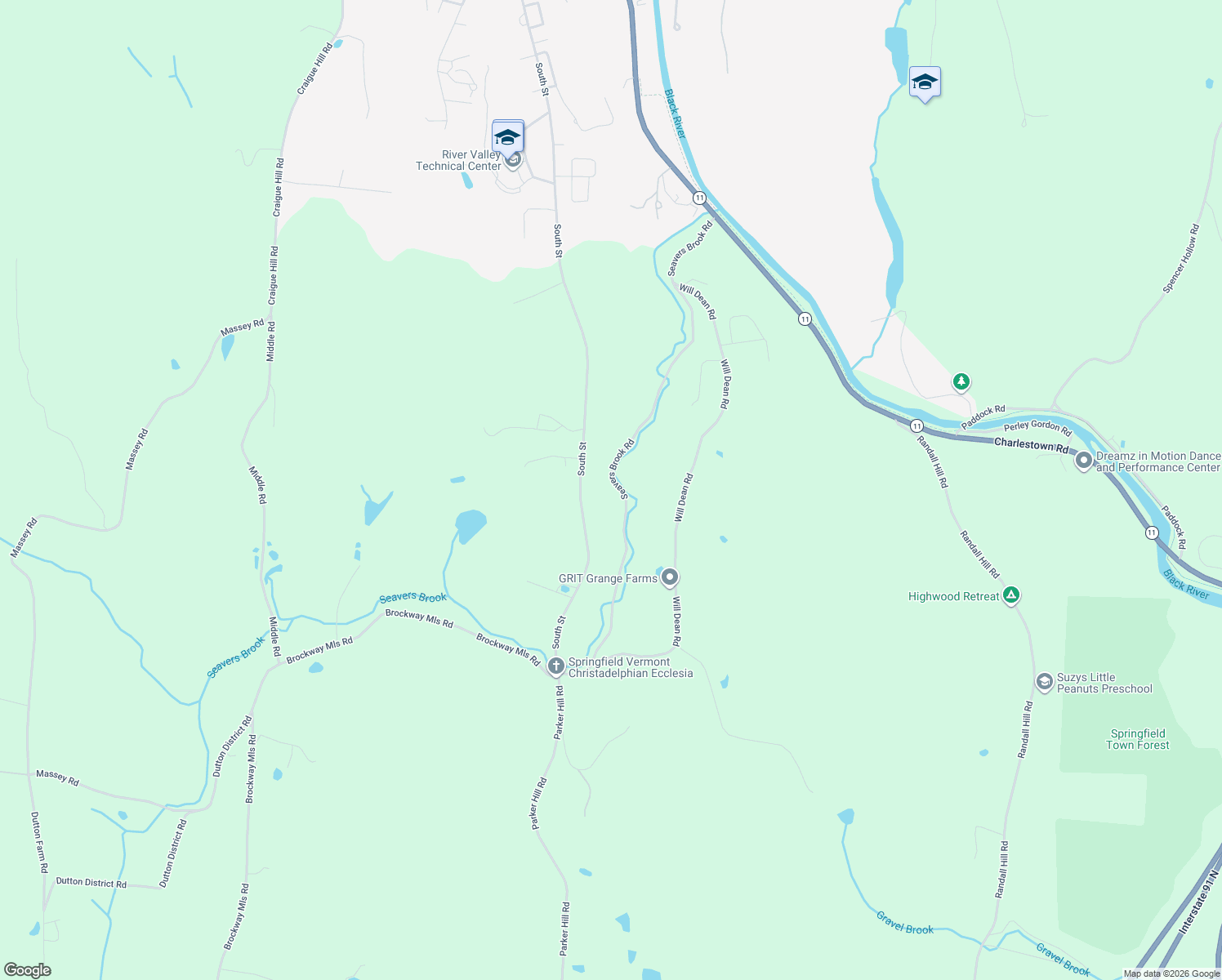 map of restaurants, bars, coffee shops, grocery stores, and more near 355 Seavers Brook Road in Springfield